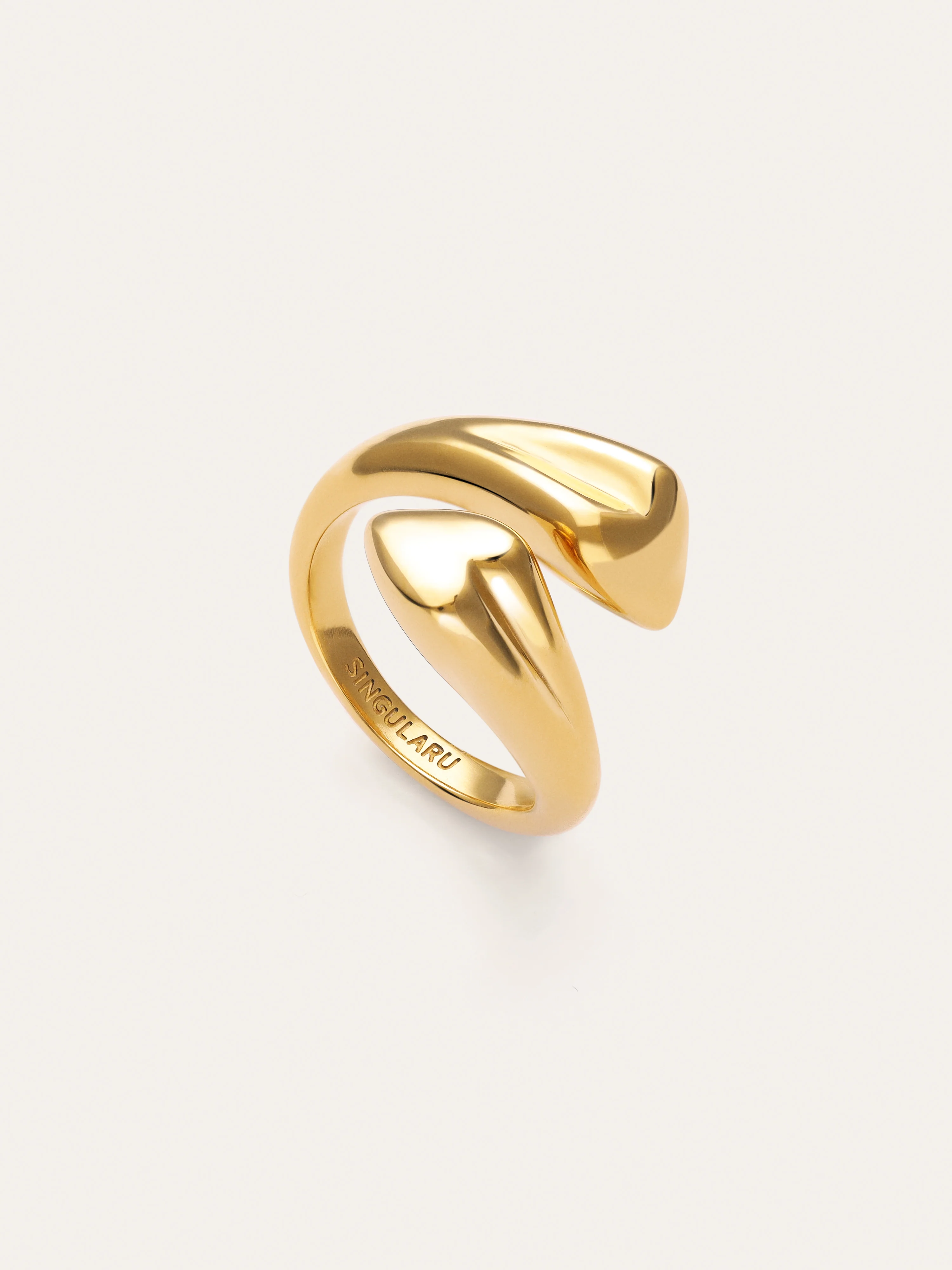 Anillo Abbraccio Amour Acero Baño Oro - Image 3