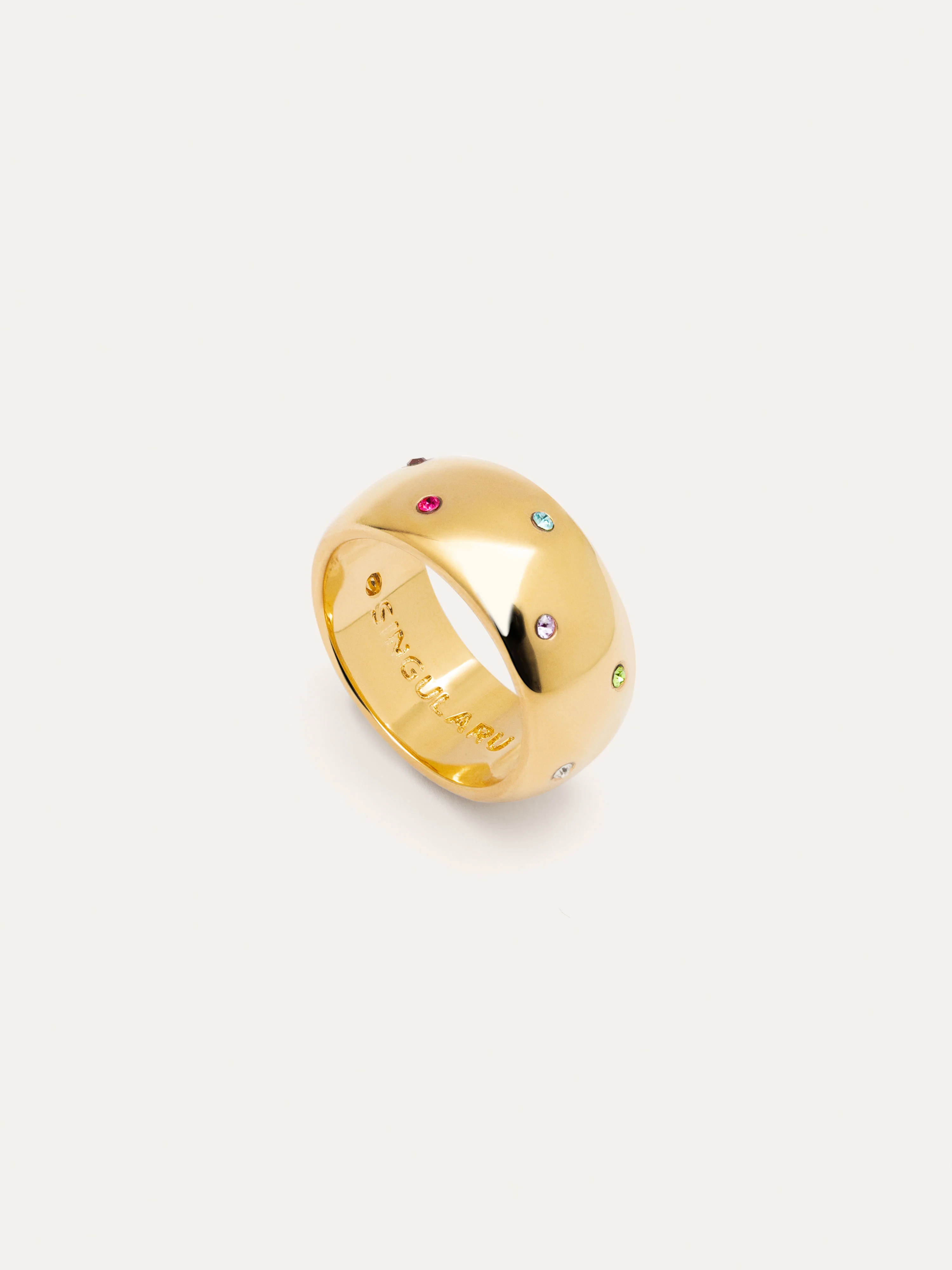 Anillo Curve Rainbow Baño Oro - Image 3