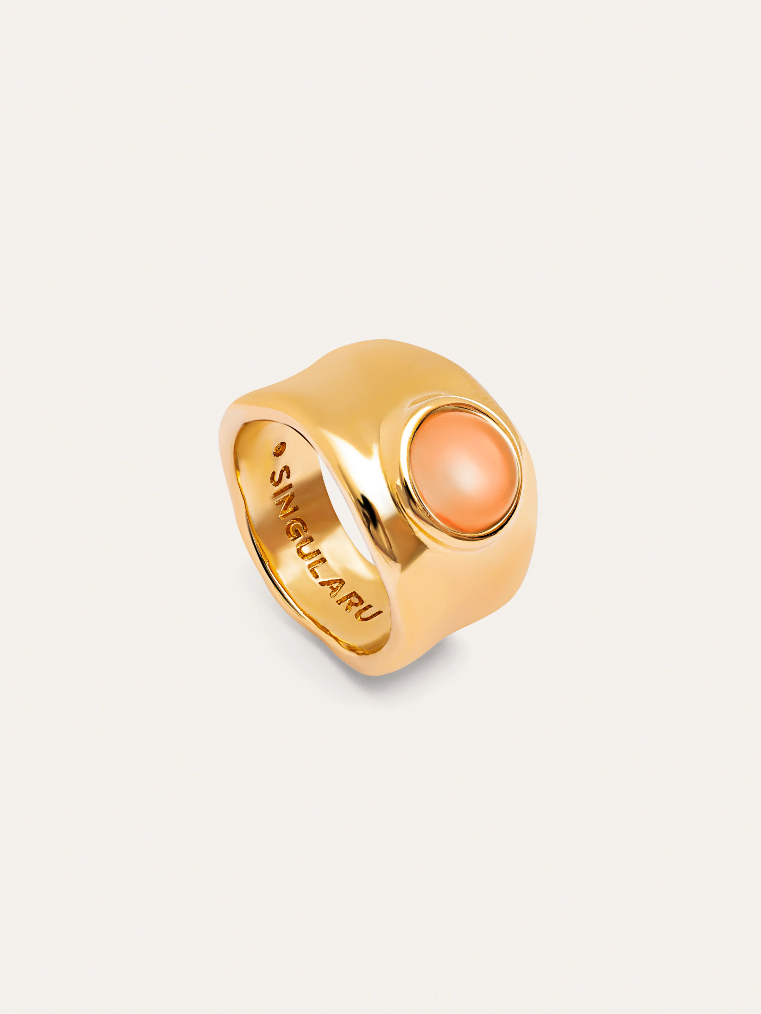 Anillo My Rose Quartz Baño Oro - Image 3