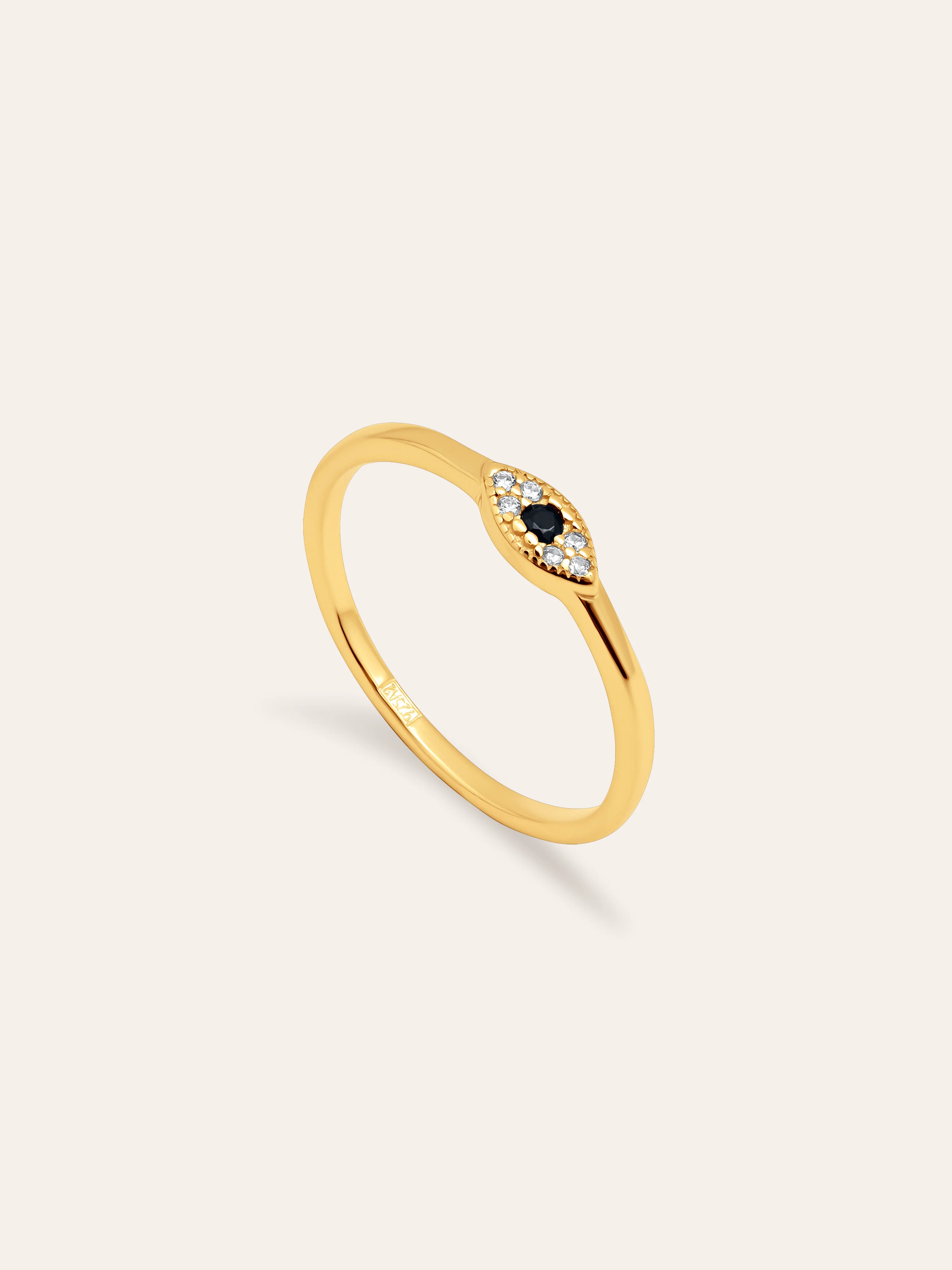 Anillo Ojo de Horus Plata Baño Oro - Image 3