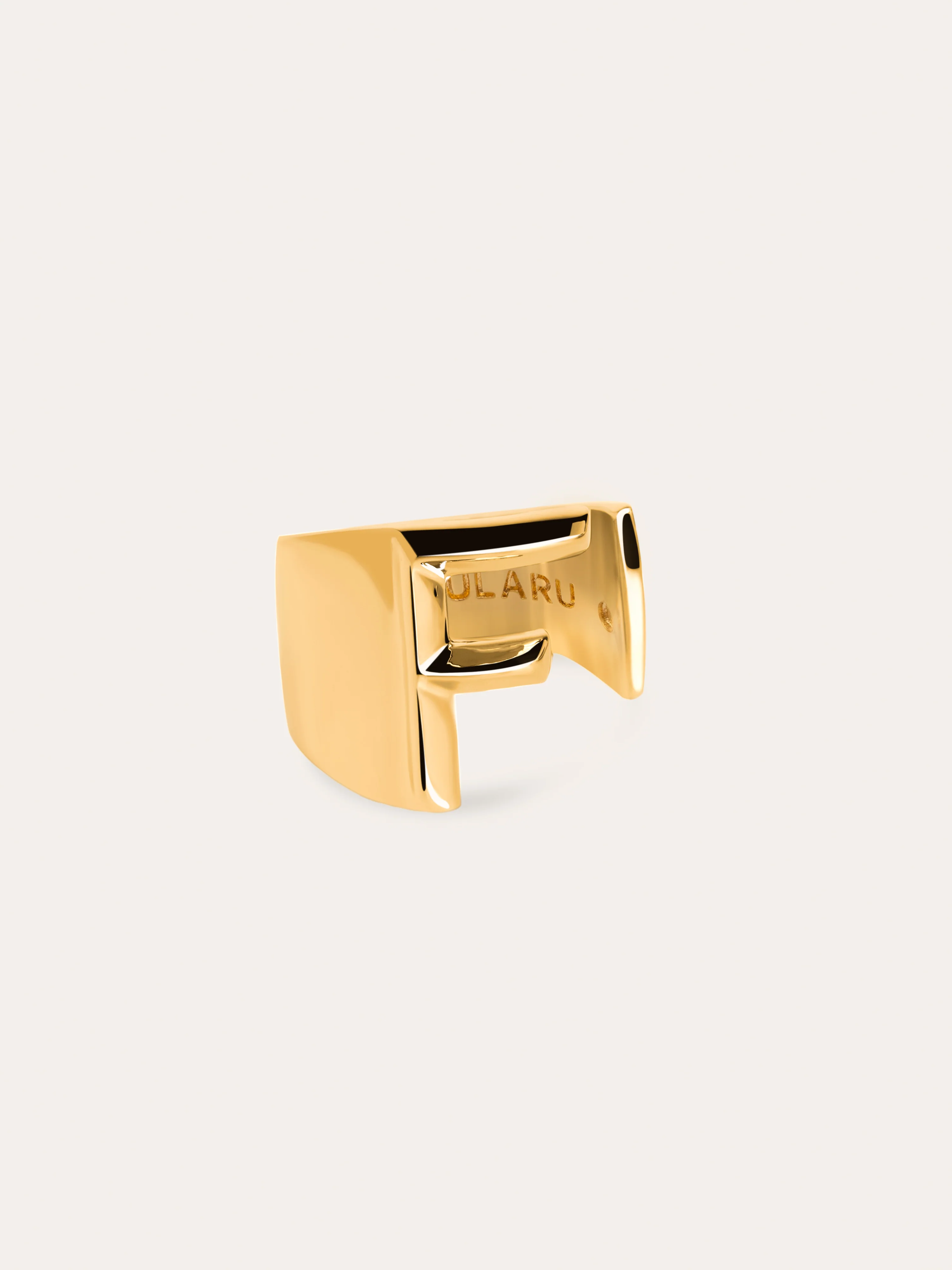 Anillo Personalizado Letter Signet Baño Oro - Image 14