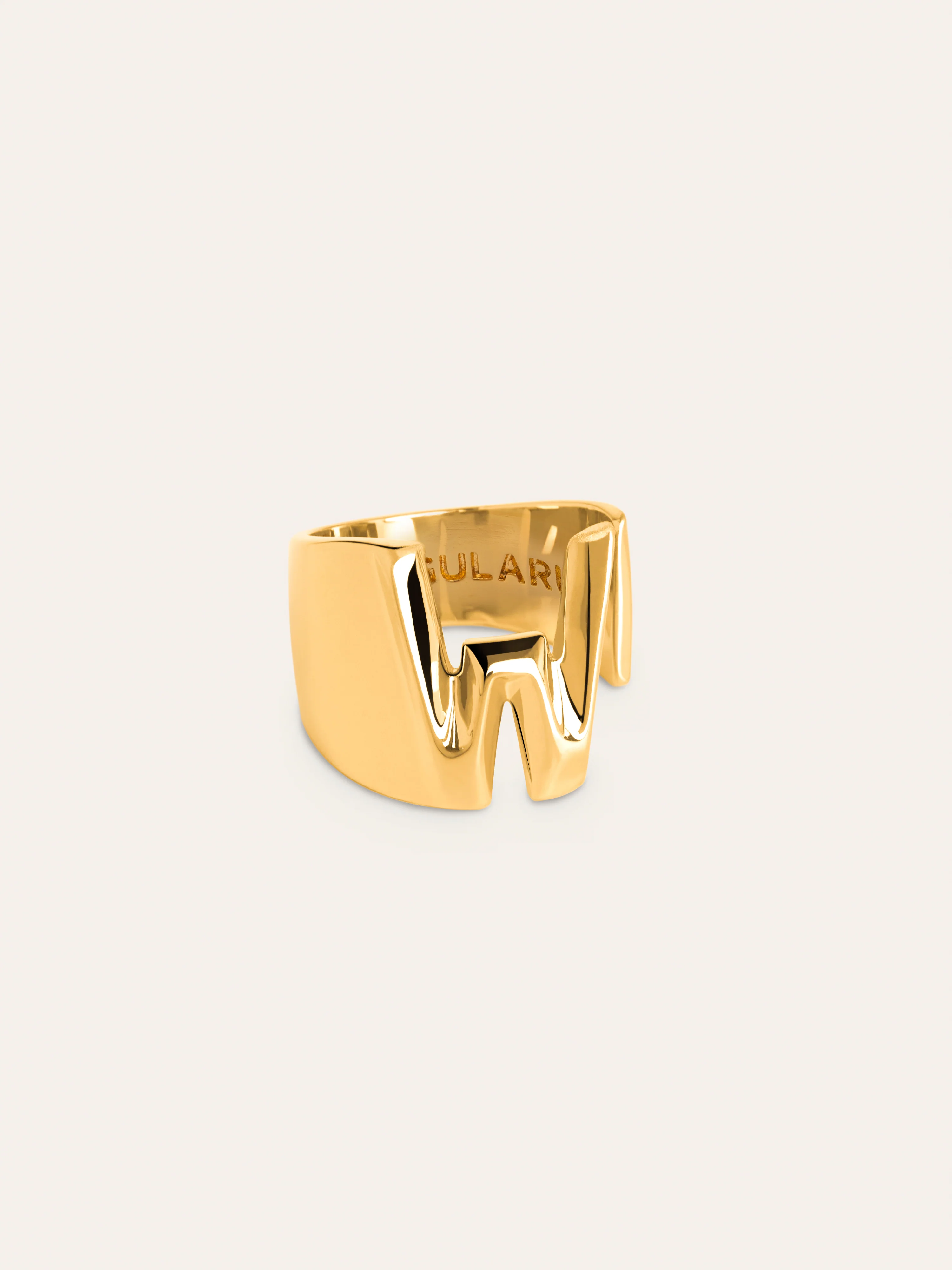 Anillo Personalizado Letter Signet Baño Oro - Image 31