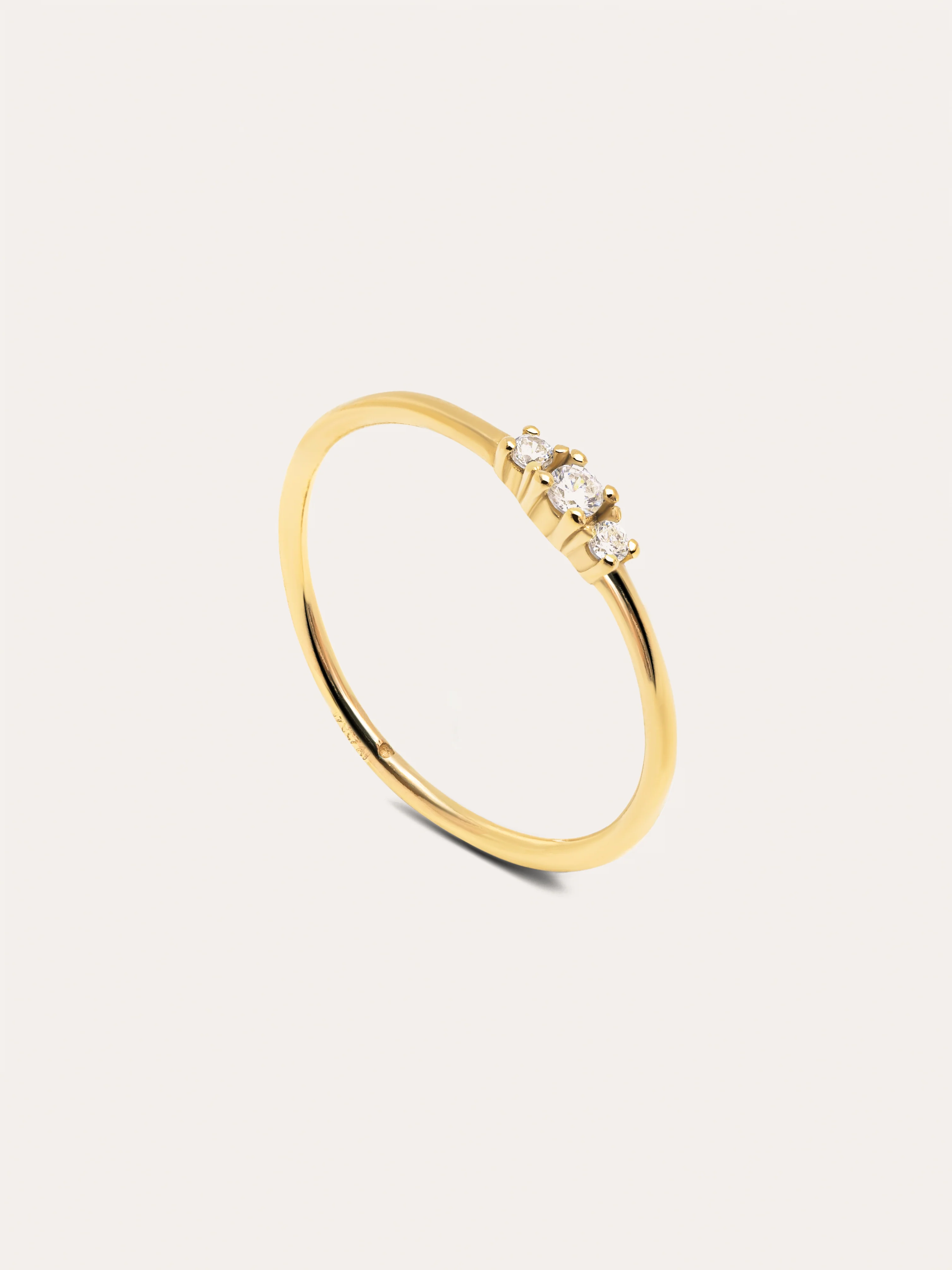 Anillo Trini Spark Plata Baño Oro - Image 3