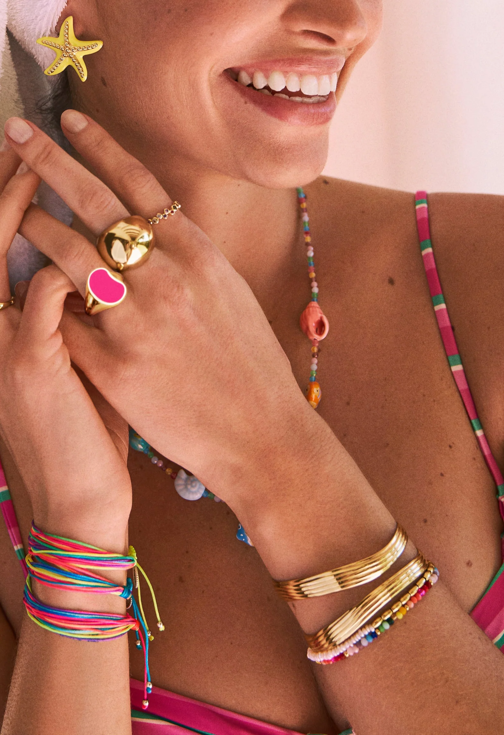 Brazalete Organic Sea Acero Baño Oro - Image 4