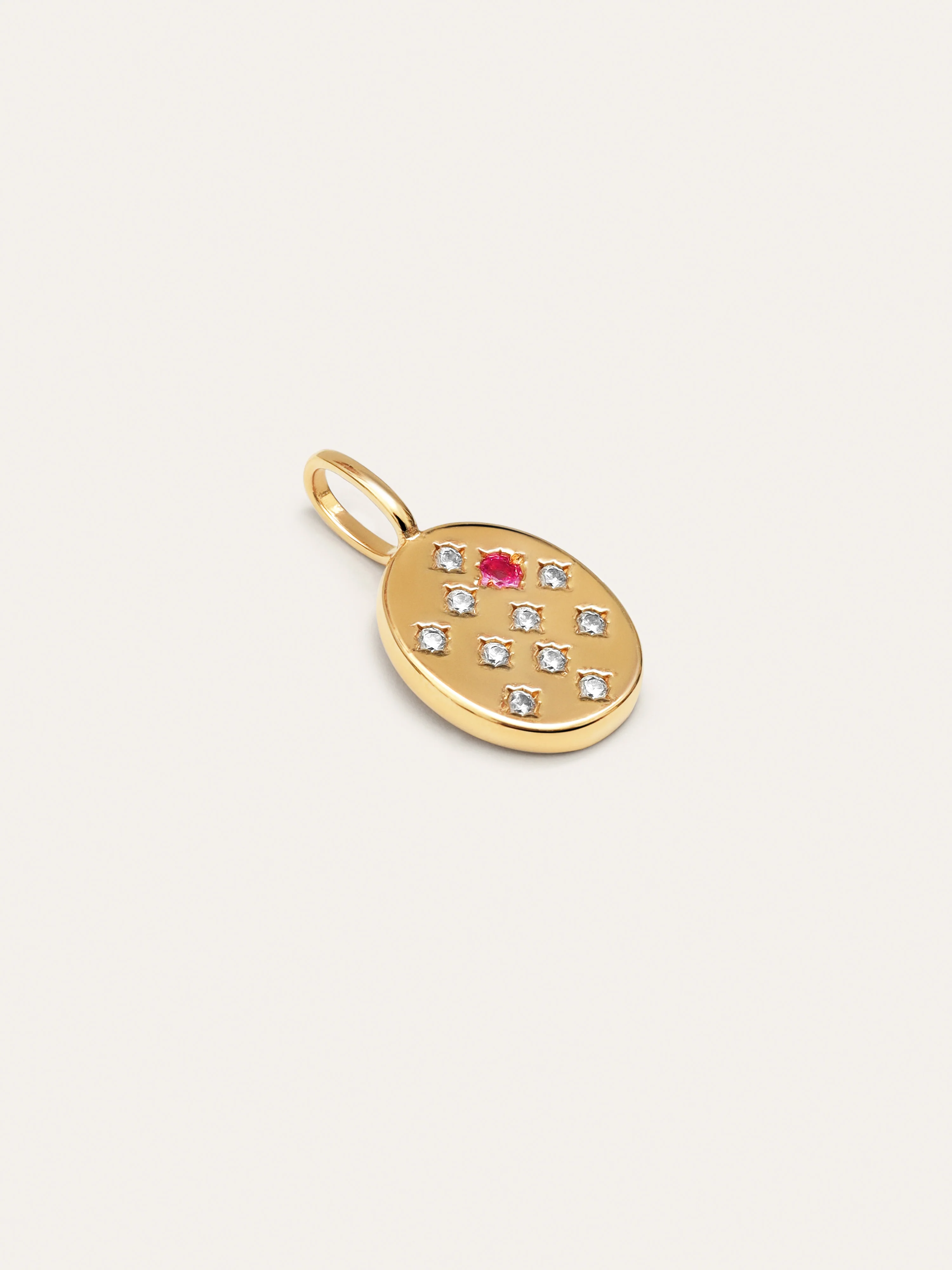 Charm Sello Rosa Baño Oro - Image 3
