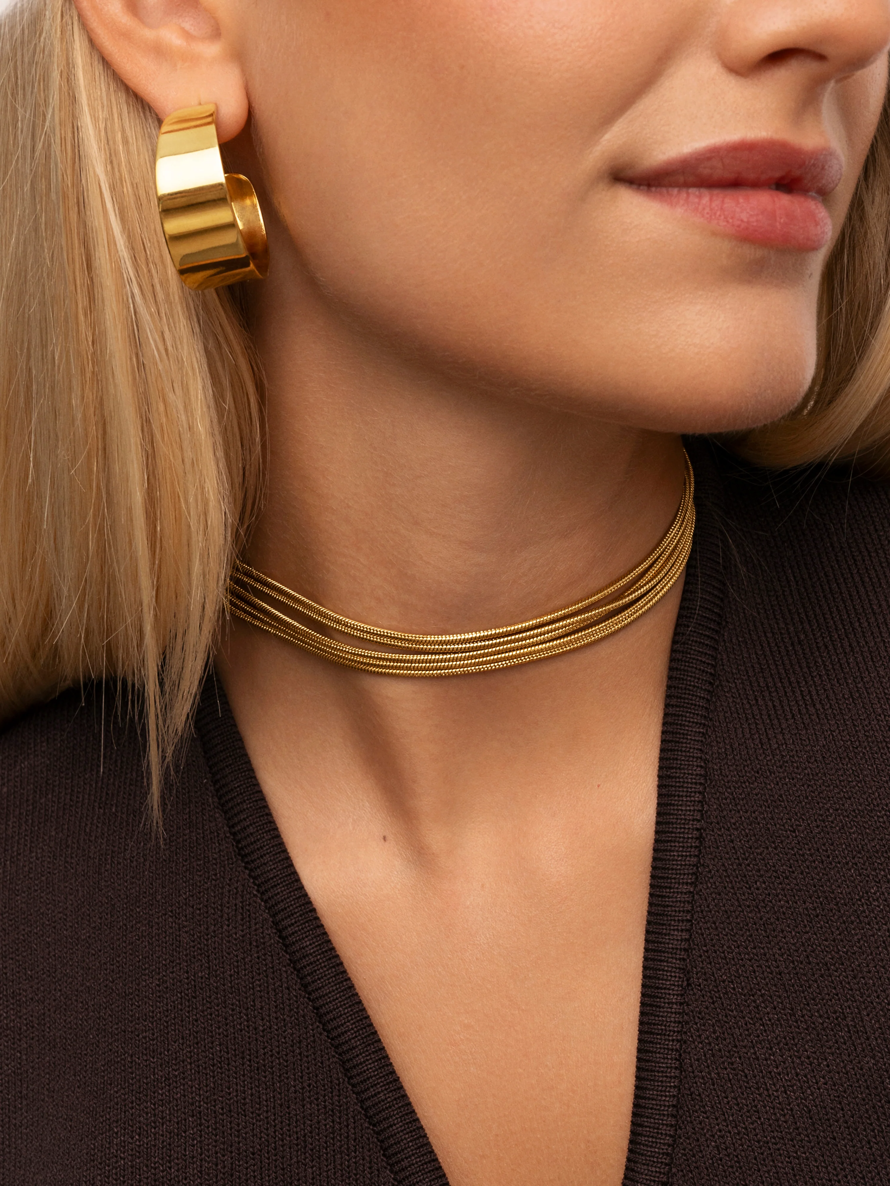 Choker Cleopatra Acero Baño Oro - Image 2