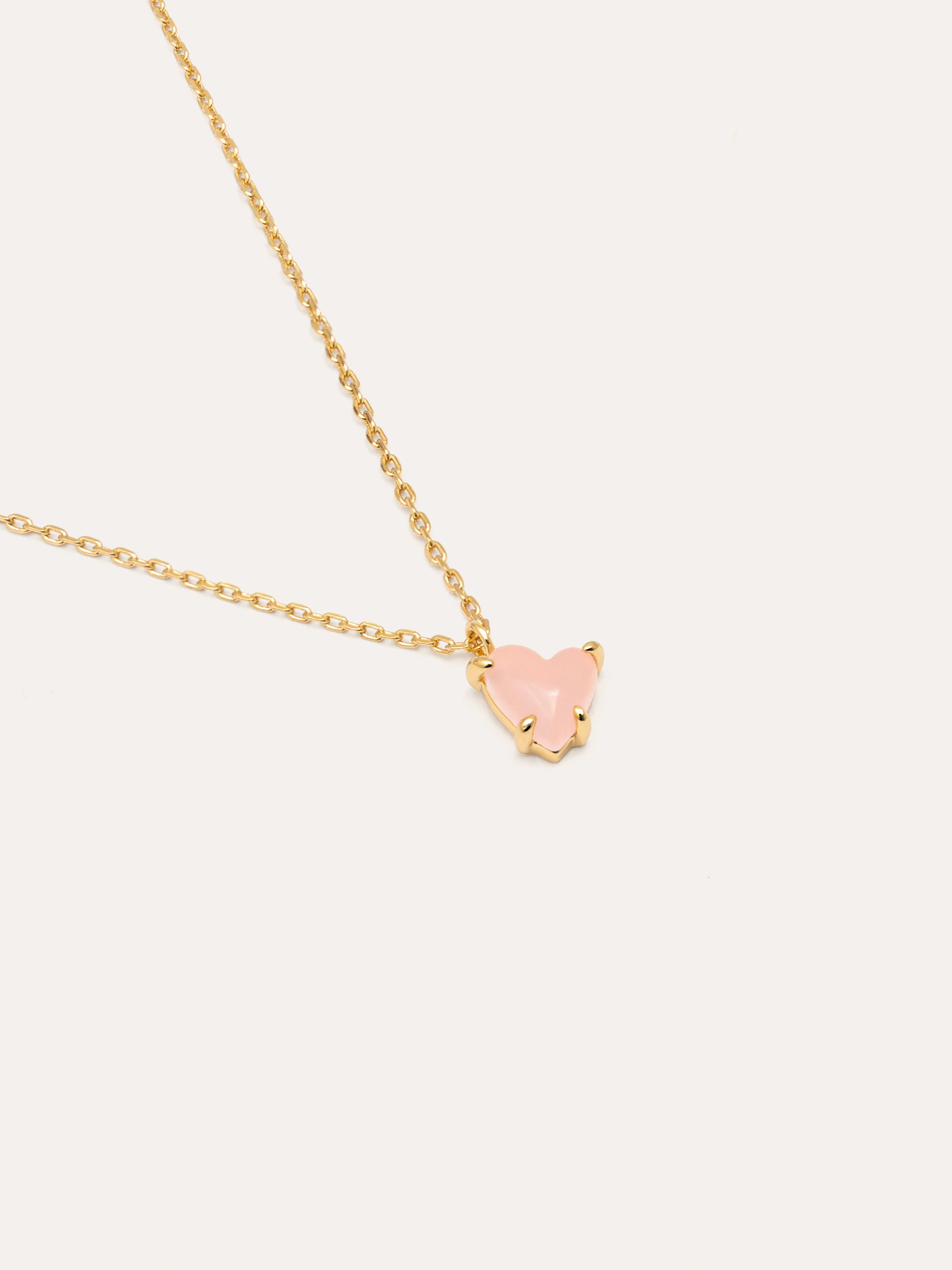 Collar Adorable Heart Pink Baño Oro - Image 3