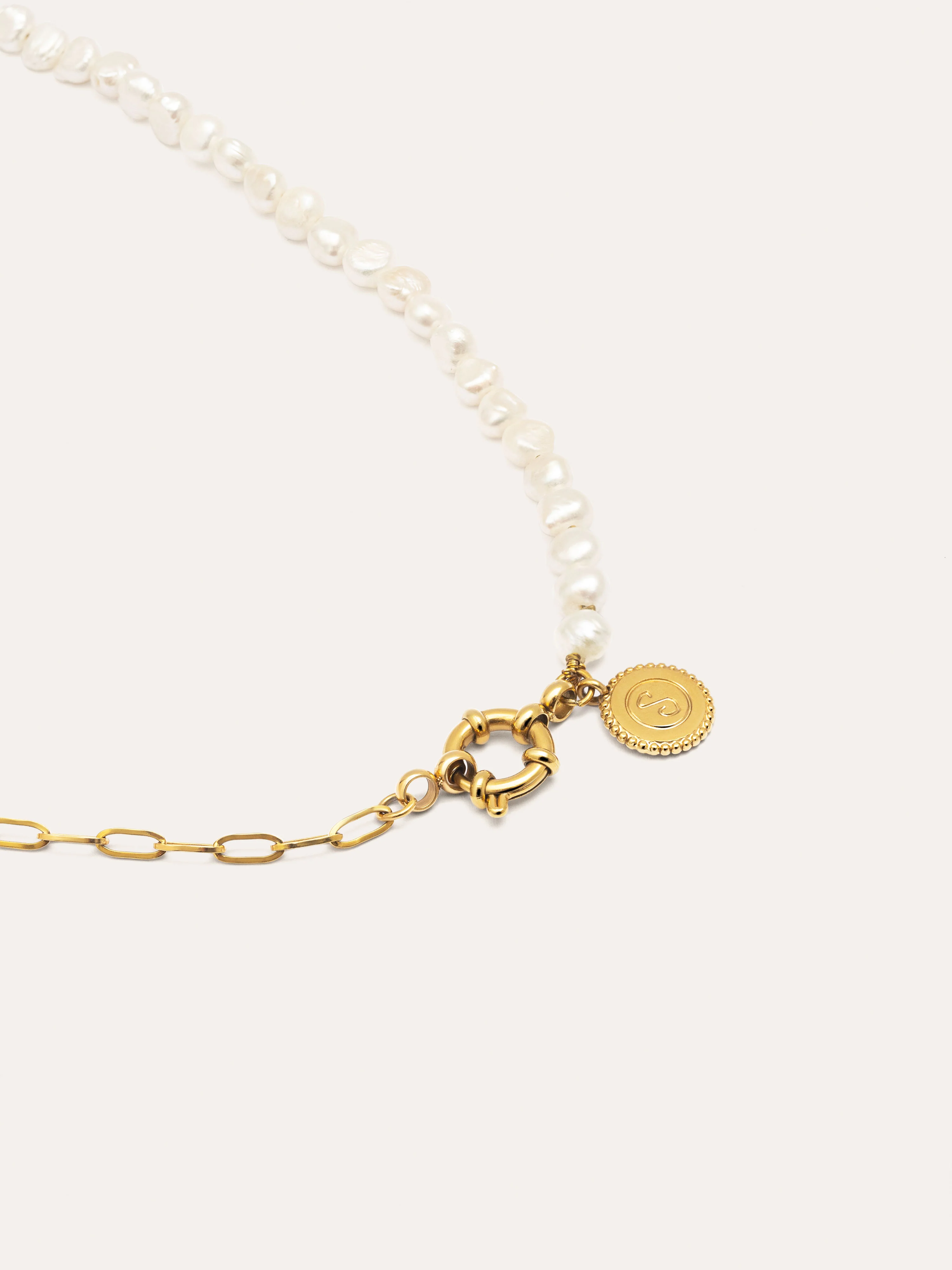 Collar Chic Pearl Acero Baño Oro - Image 3