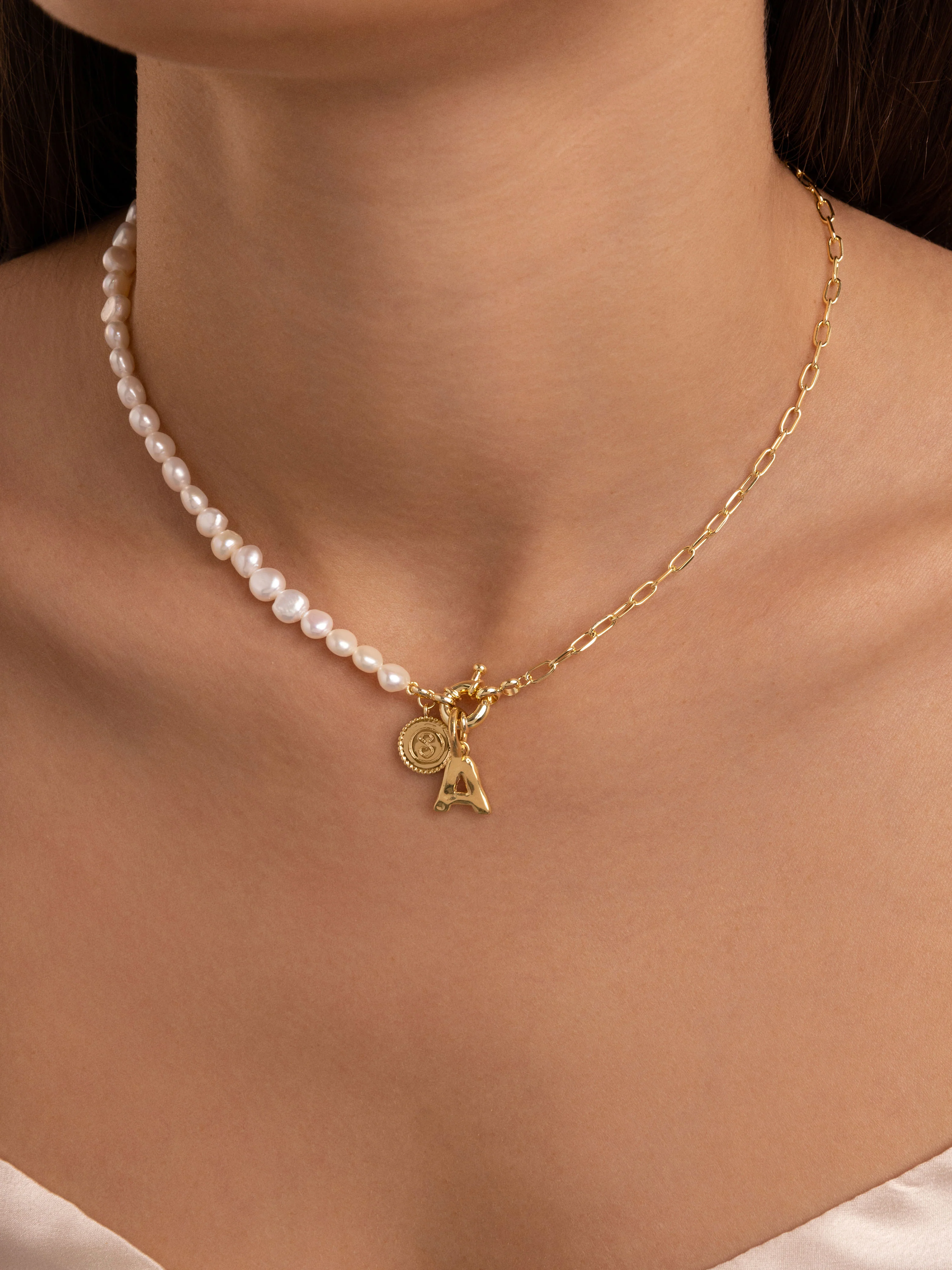 Collar Chic Pearl Acero Baño Oro - Image 4