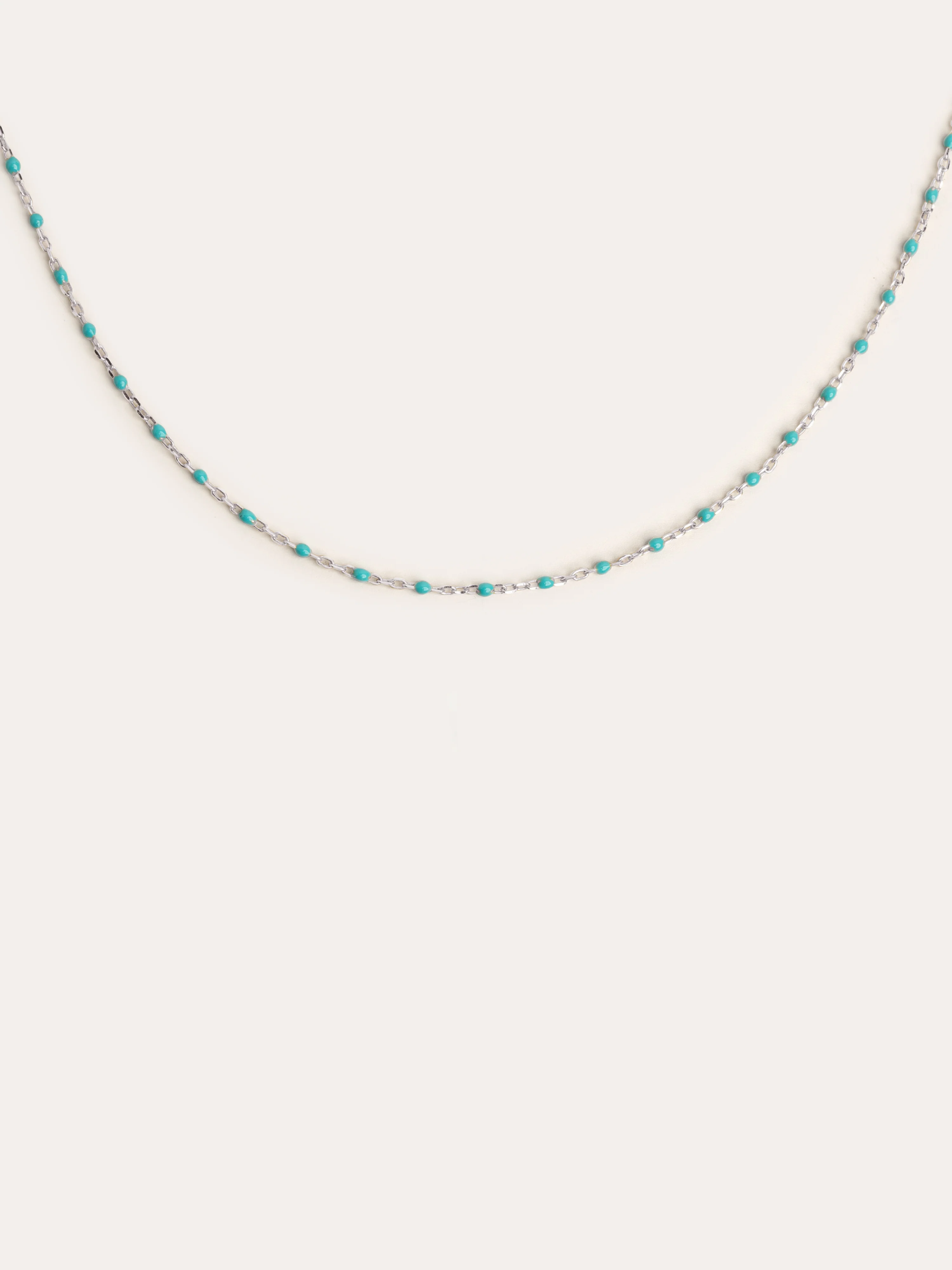 Collar Dots Turquoise Enamel Plata - Image 3
