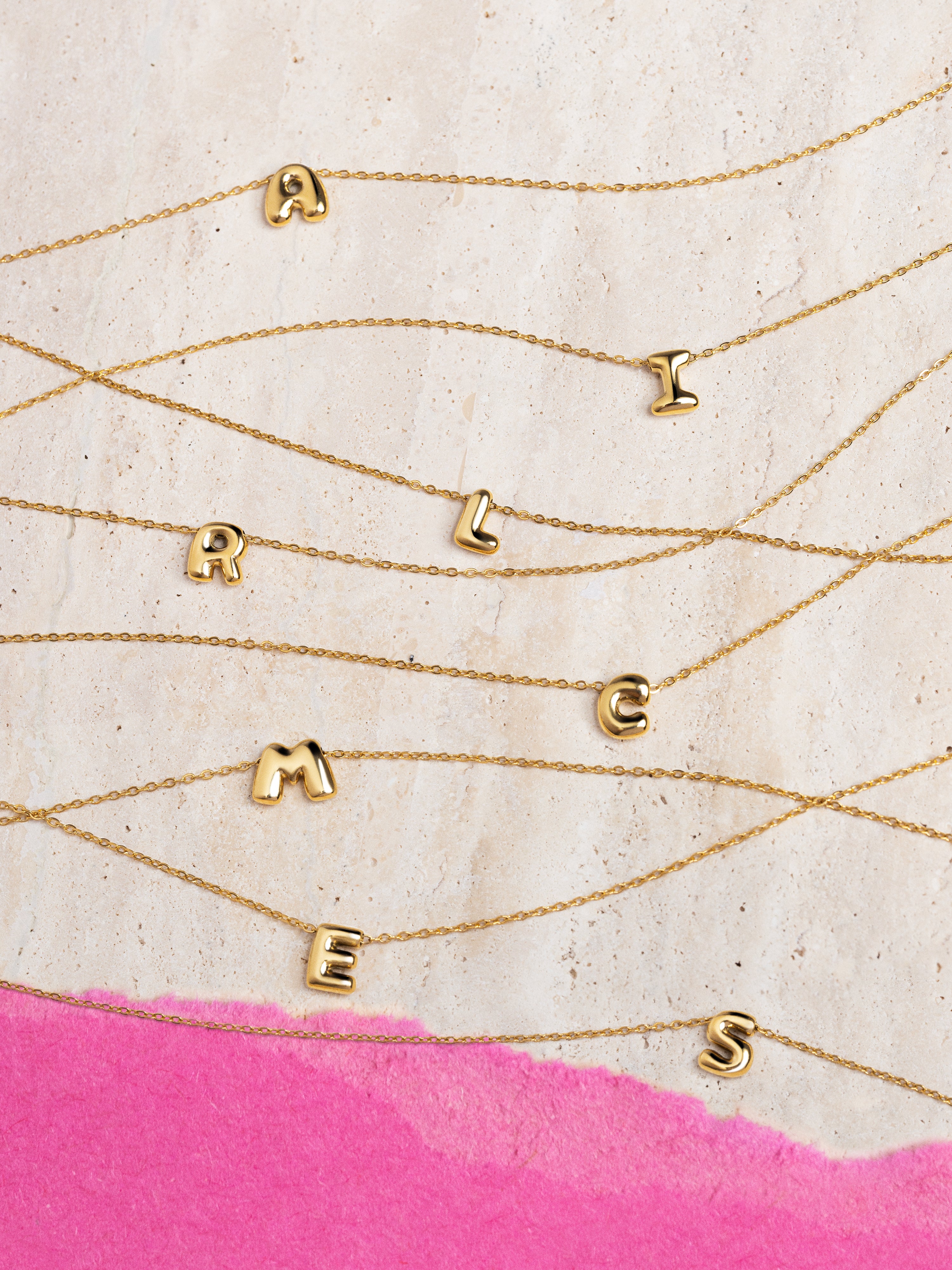 Collar Personalizado Hailey Letter Acero Baño Oro - Image 5