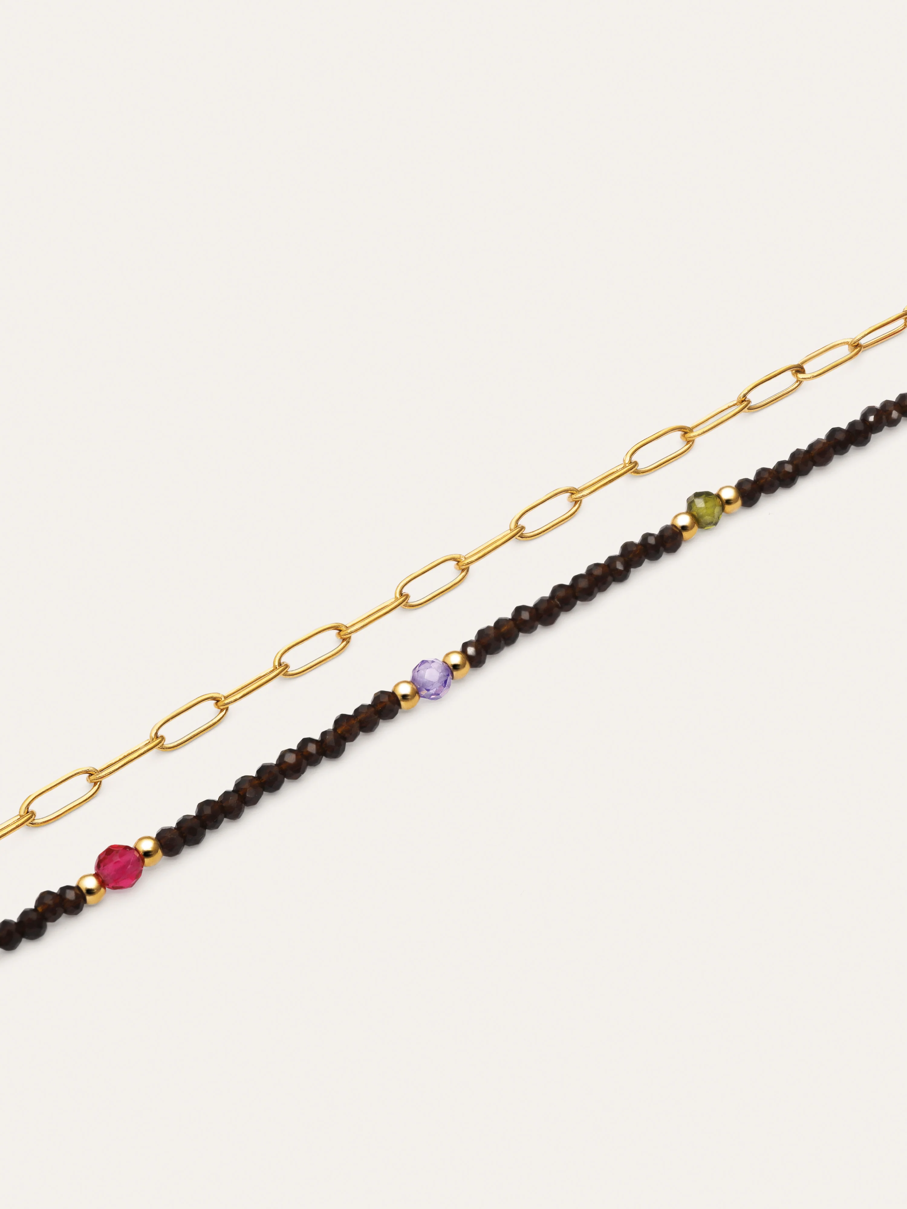 Collar Long Winter Glam Acero Baño Oro - Image 3