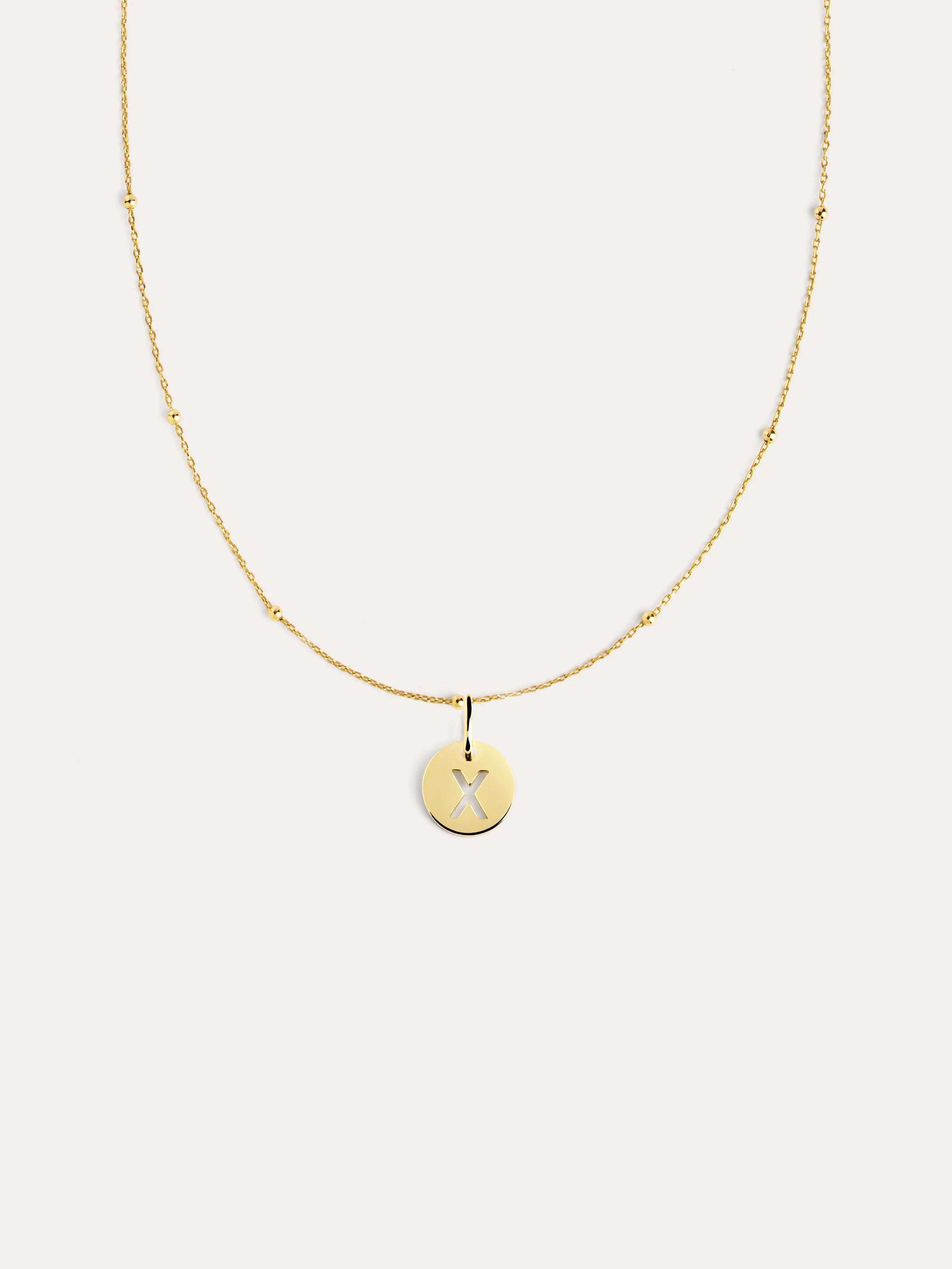 Collar Mini Medallion Plata Baño Oro - Image 23