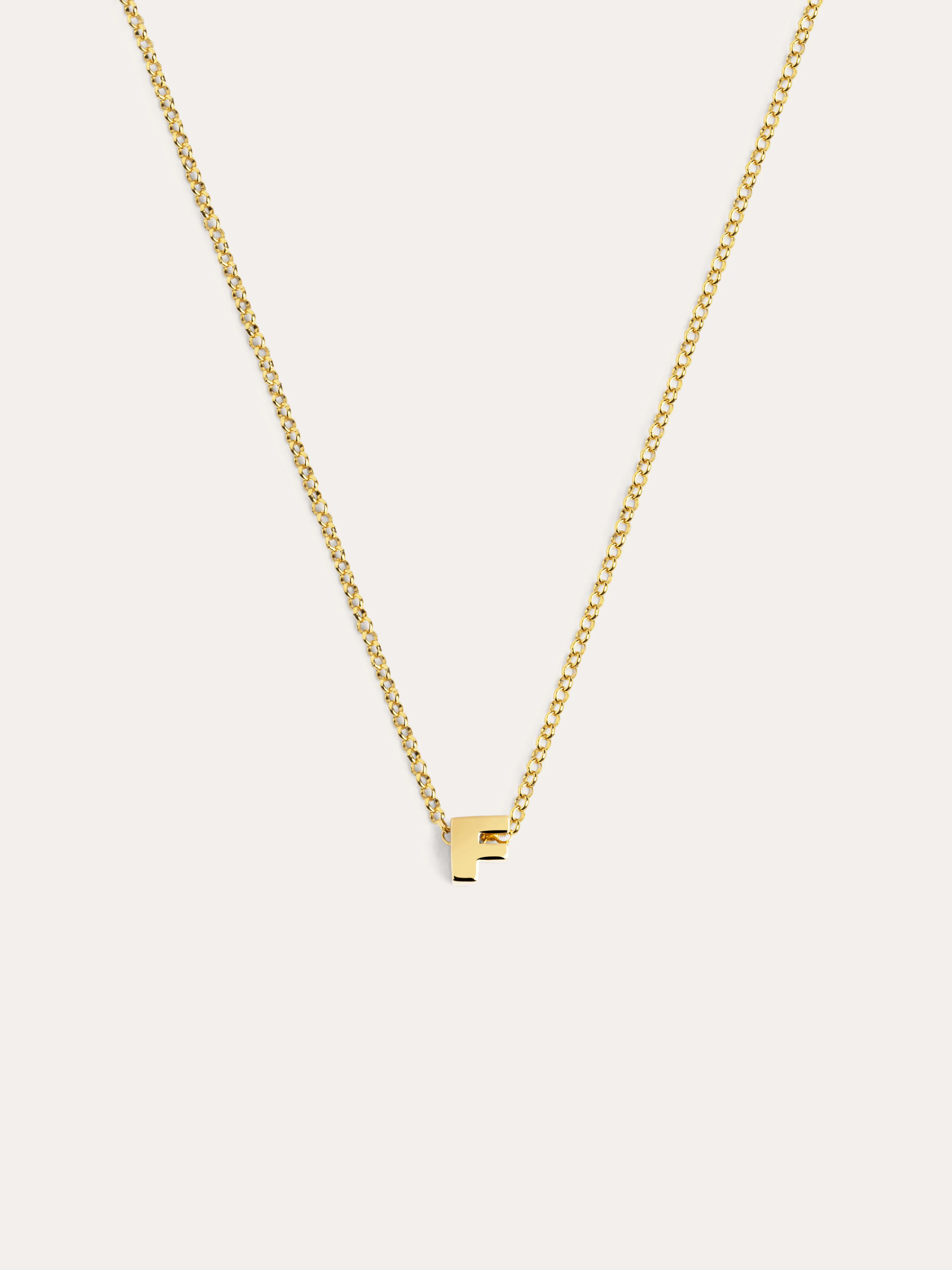 Collar Personalizado Single Letter Plata Baño Oro - Image 14