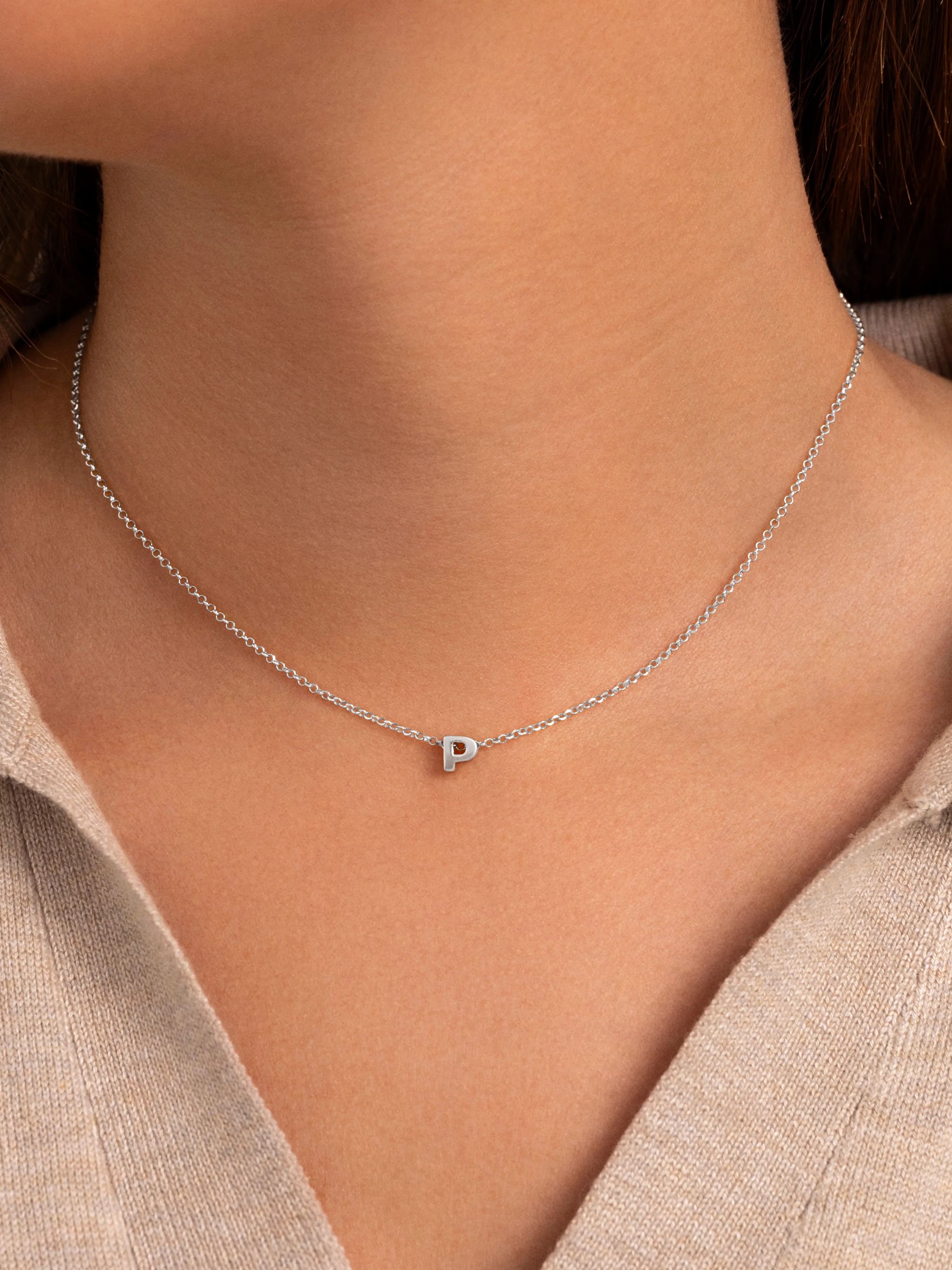 Collar Personalizado Single Letter Plata - Image 2