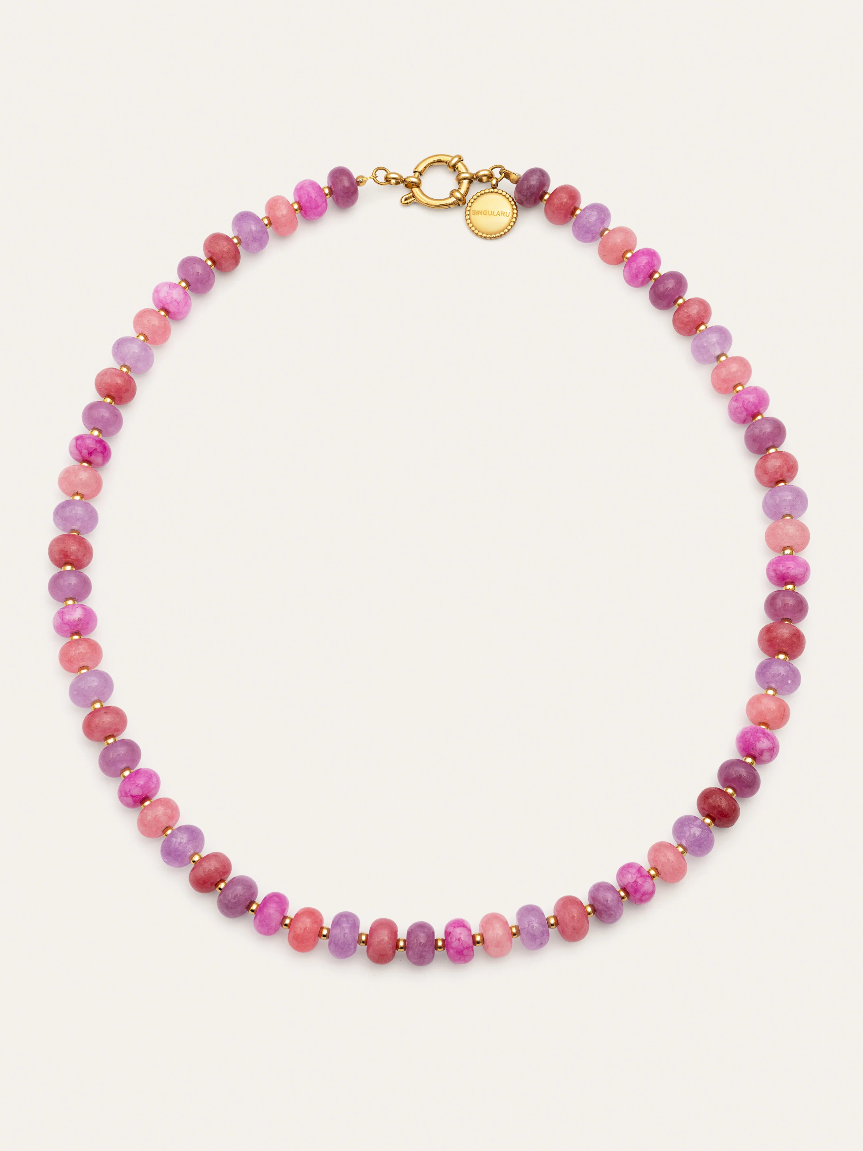 Collar Rosé Stones Acero Baño Oro - Image 5