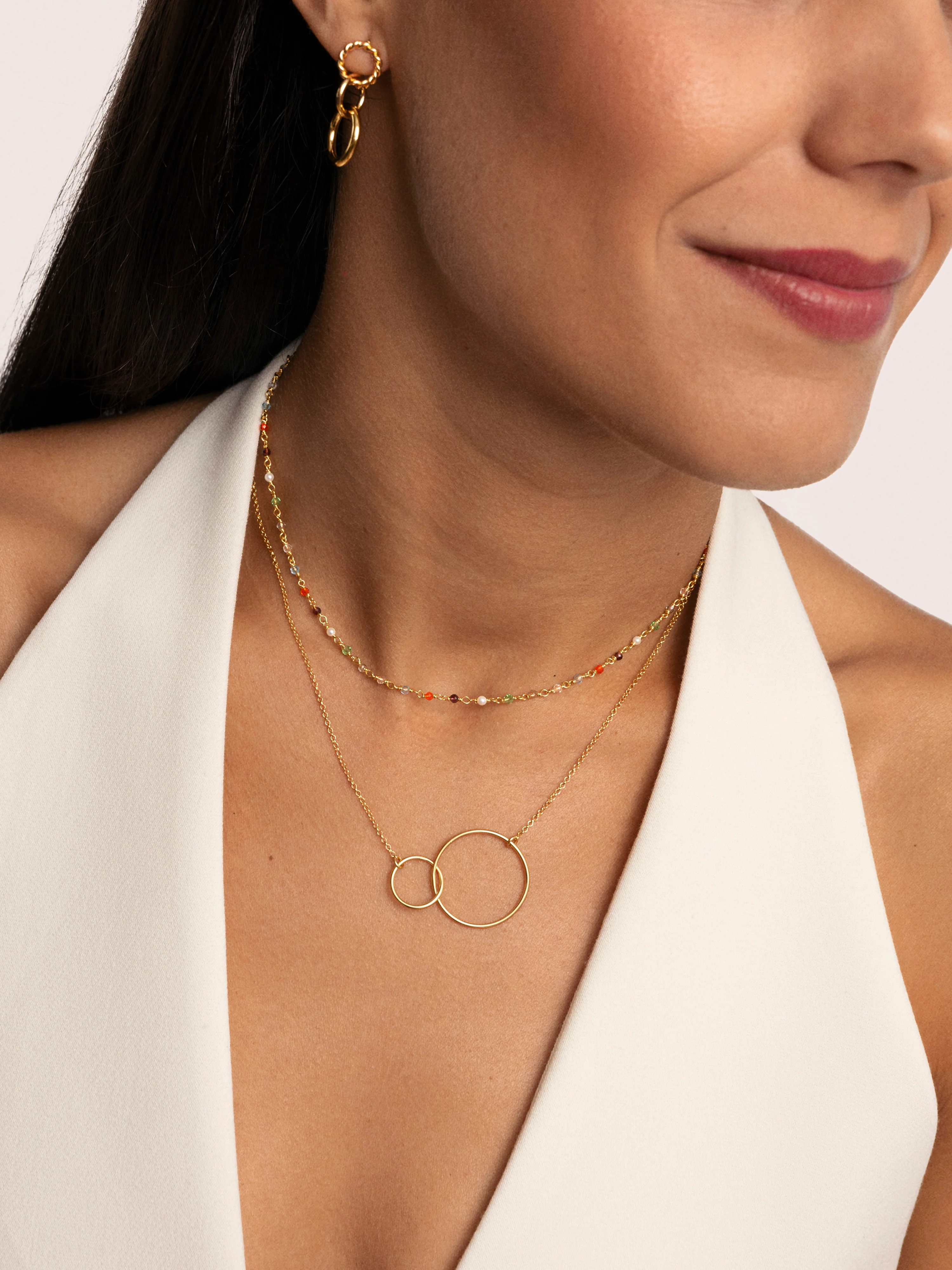 Collar Sister Plata Baño Oro - Image 5