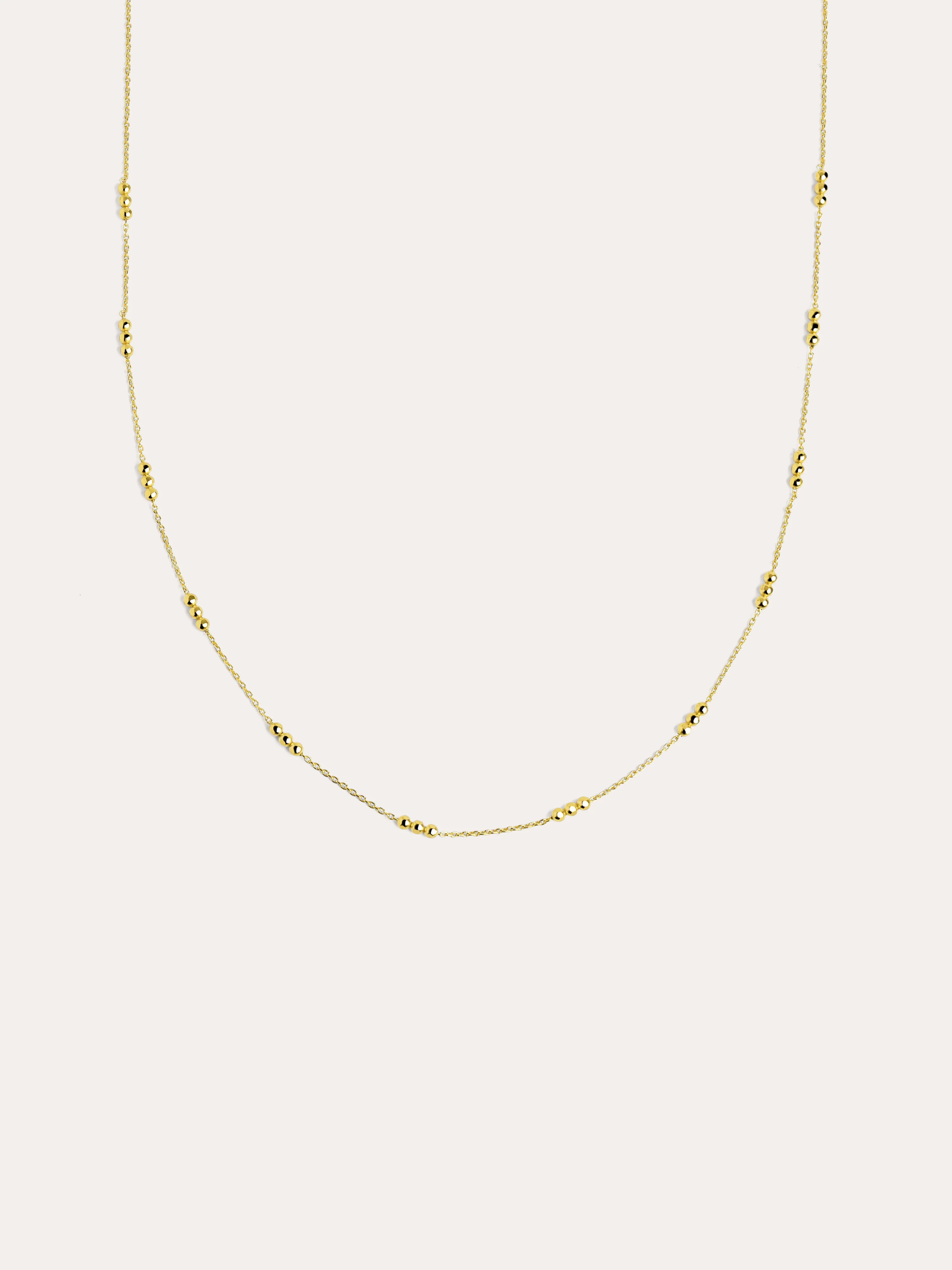 Collar Triple Dots Plata Baño Oro - Image 5
