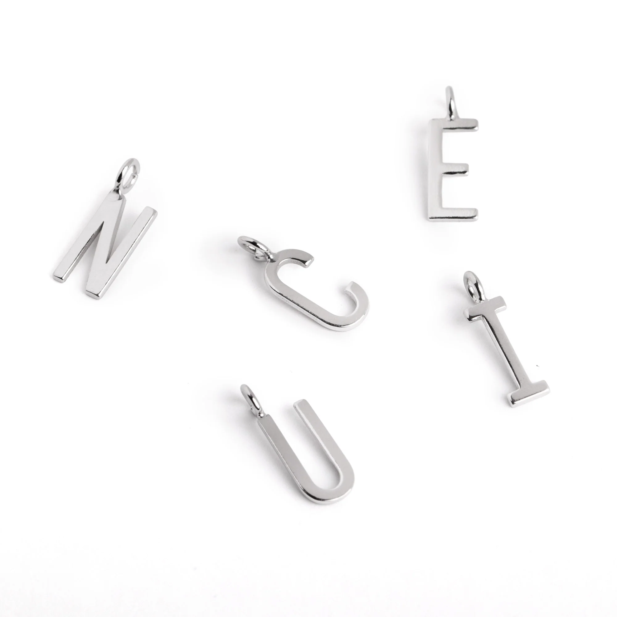 Inicial Collar Personalizado Letters Plata D