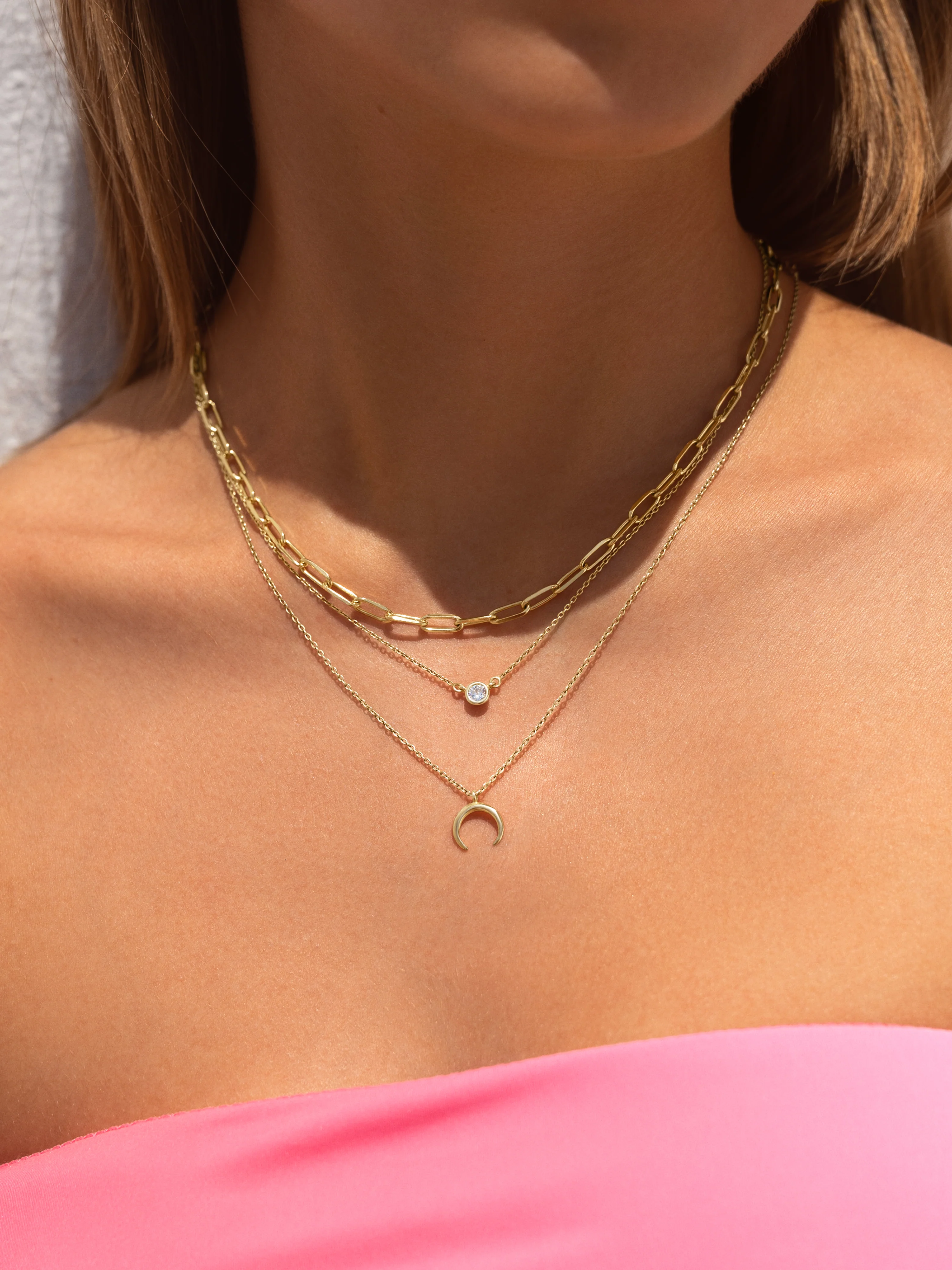 Pack 2 Collares Spark + Mini Moonset Plata Baño Oro - Image 6