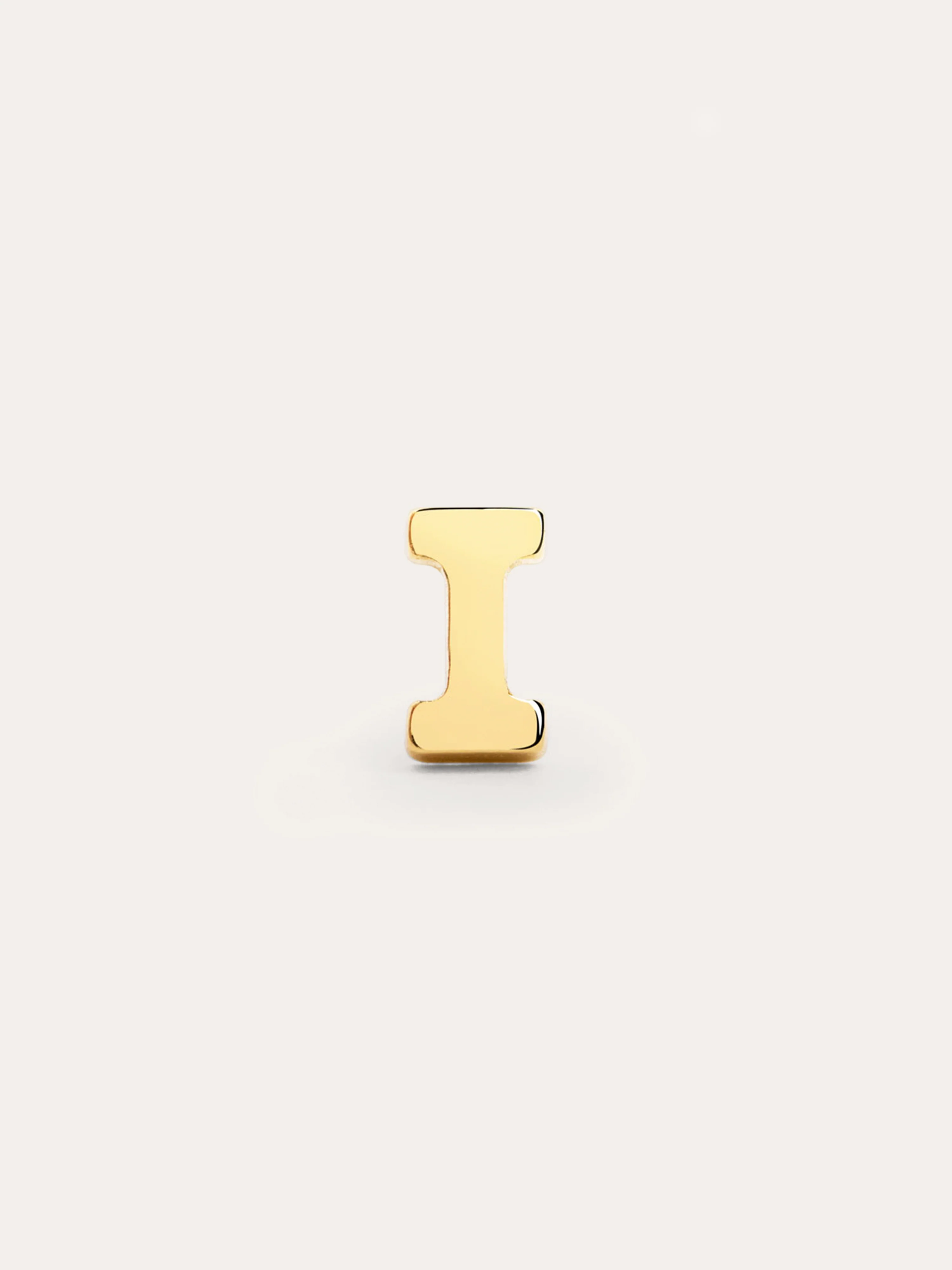 Pendiente Suelto Letter Plata Baño Oro - Image 6