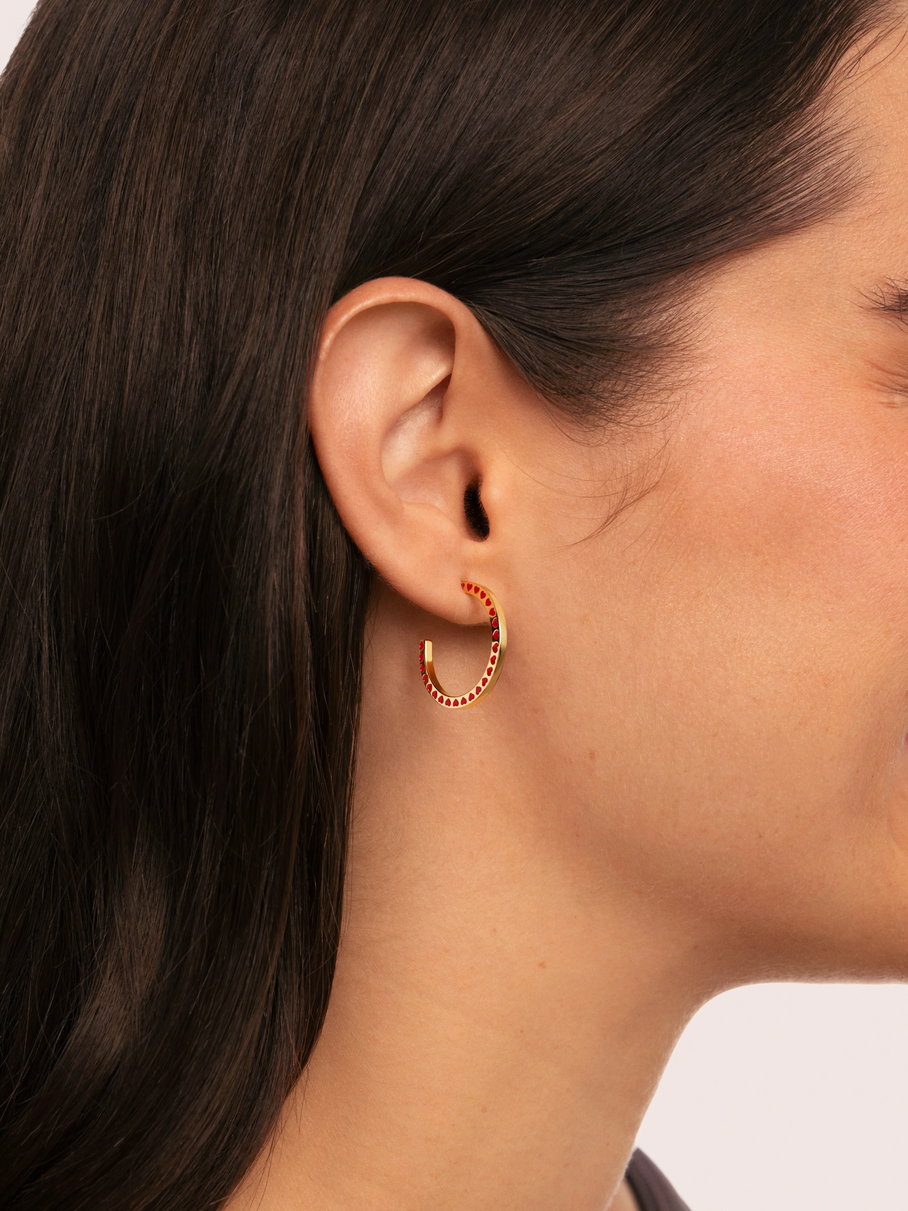 Pendientes Aro Amour Baño Oro - Image 2