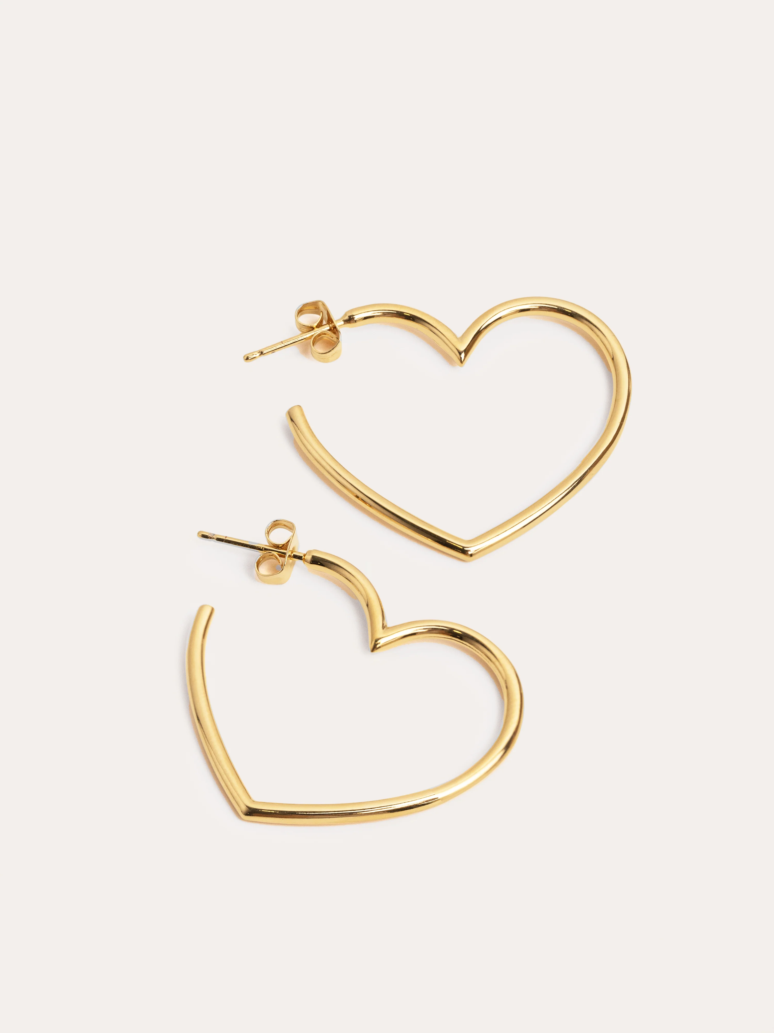 Pendientes Aro Cuore Baño Oro - Image 3