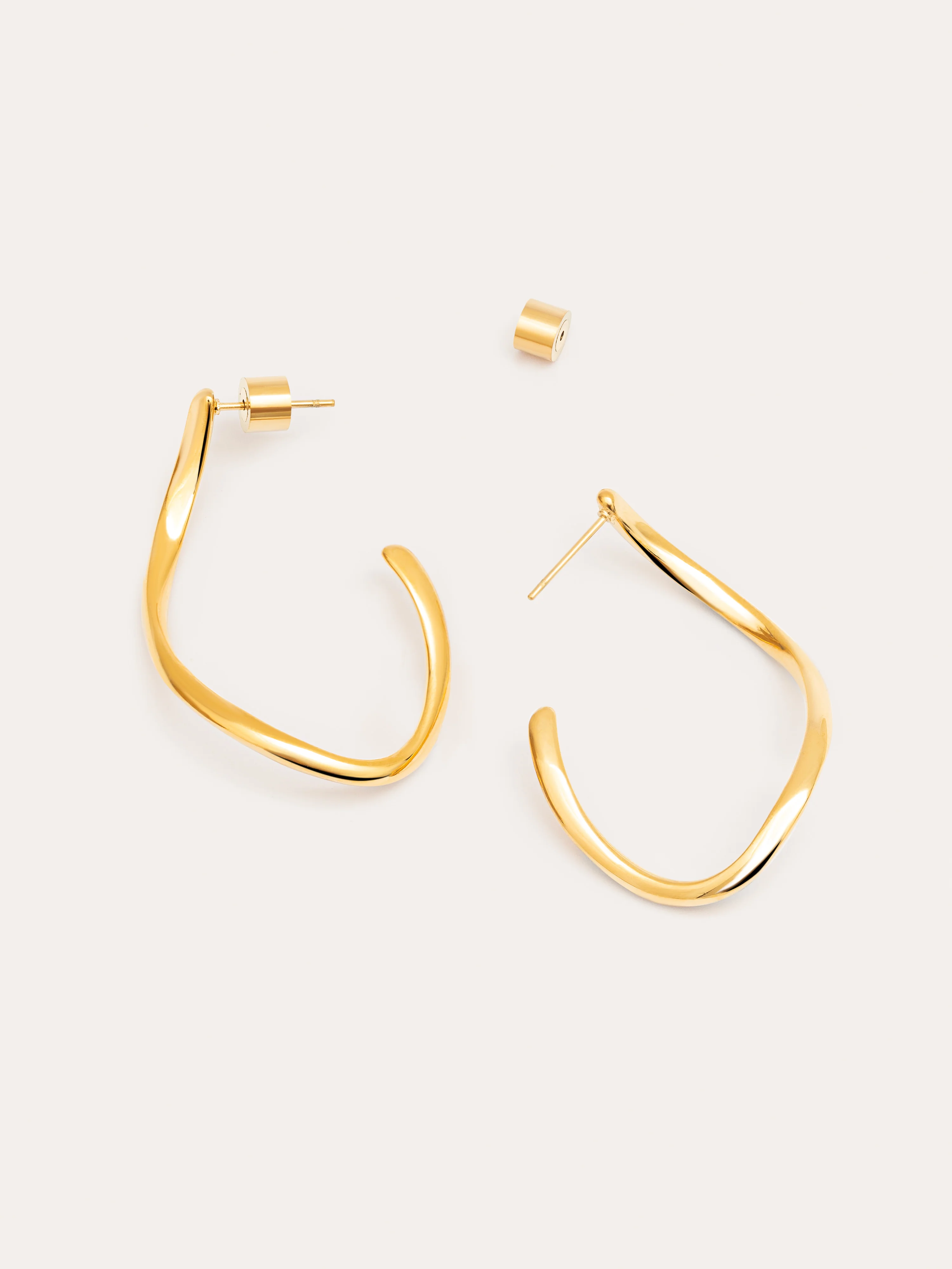 Pendientes Brisa Acero Baño Oro - Image 3