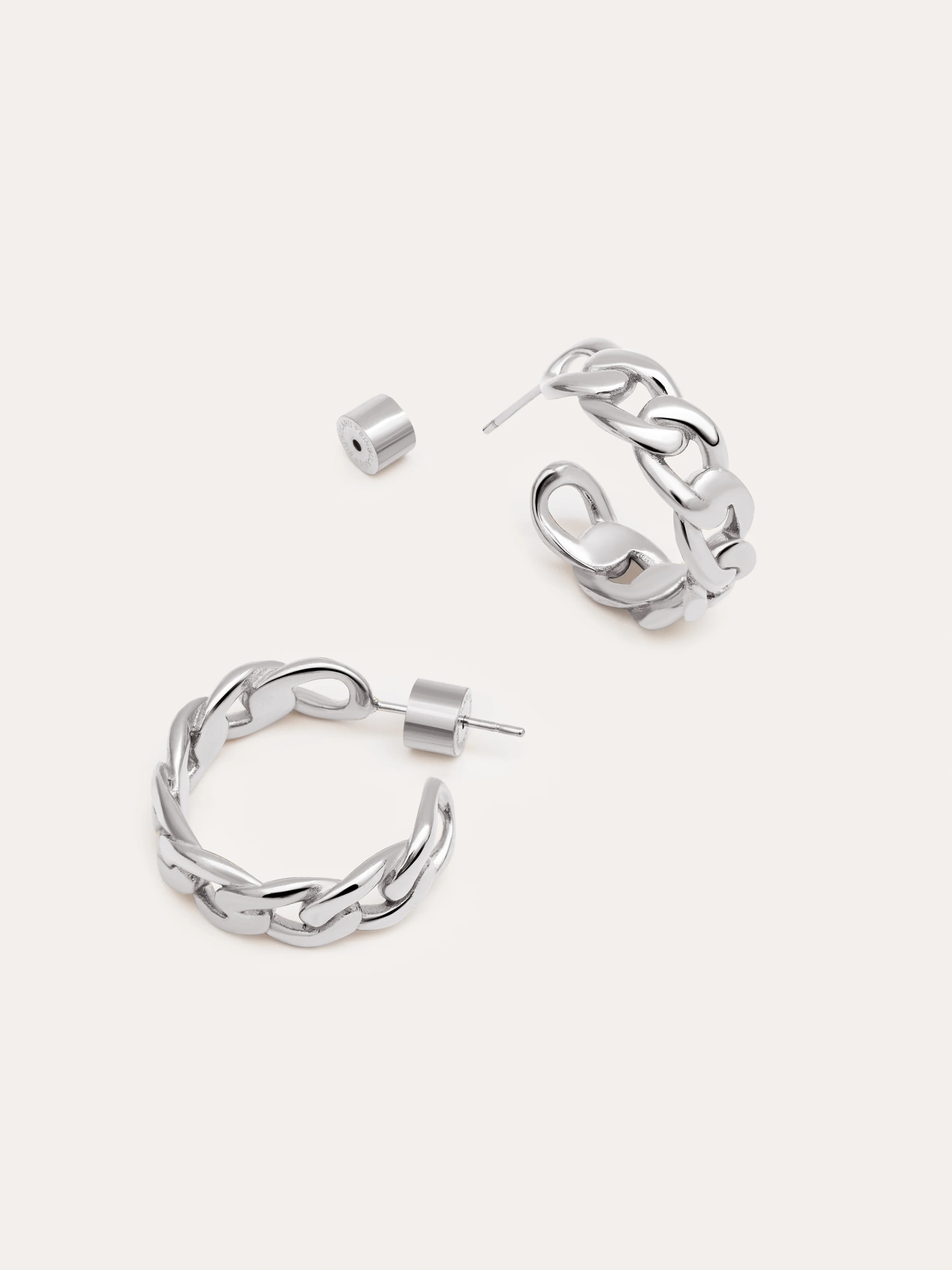 Pendientes Chunky Eslabón Acero - Image 3