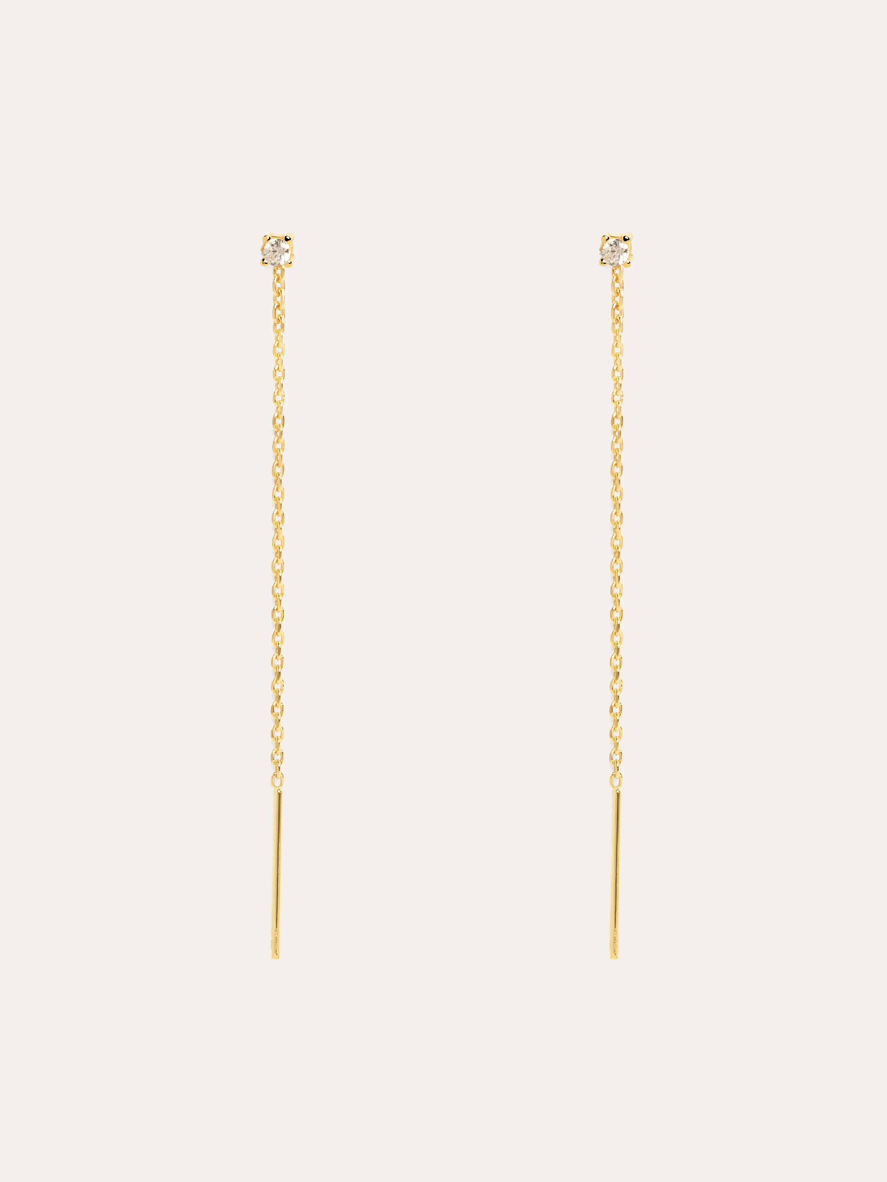 Pendientes Falling Spark Plata Baño Oro