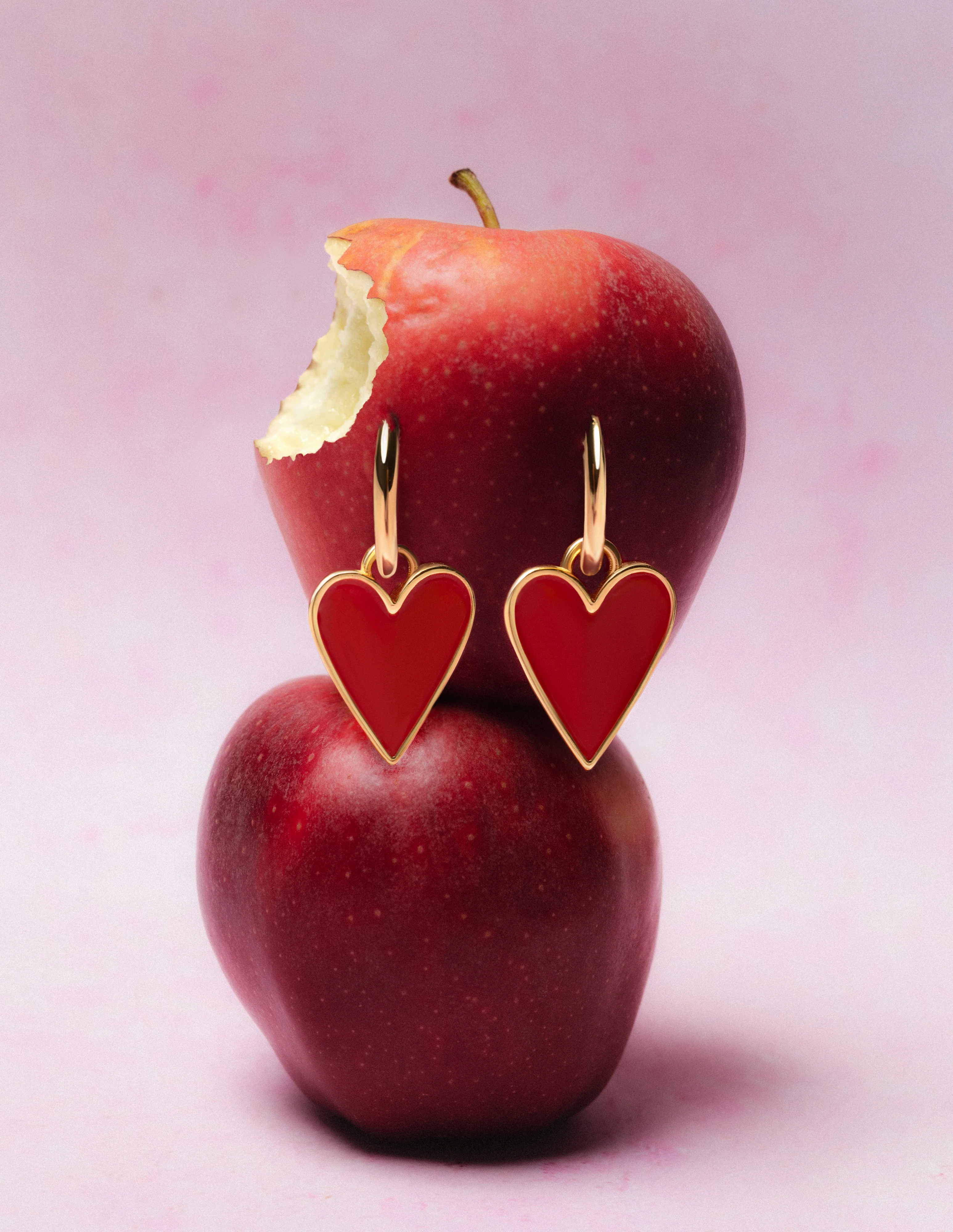 Pendientes Lovely Heart Baño Oro - Image 4
