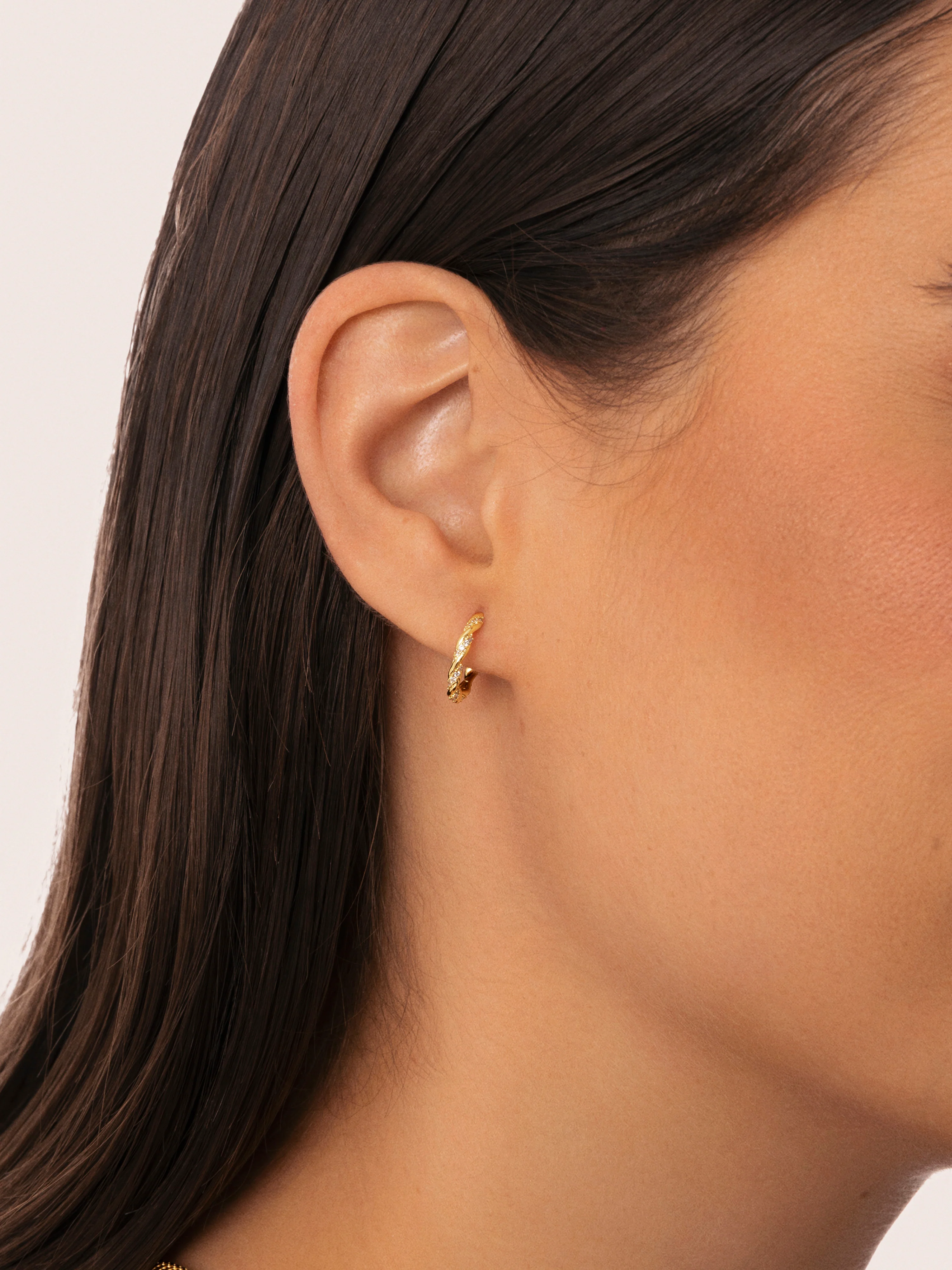 Pendientes Aro Naval Baño Oro - Image 2