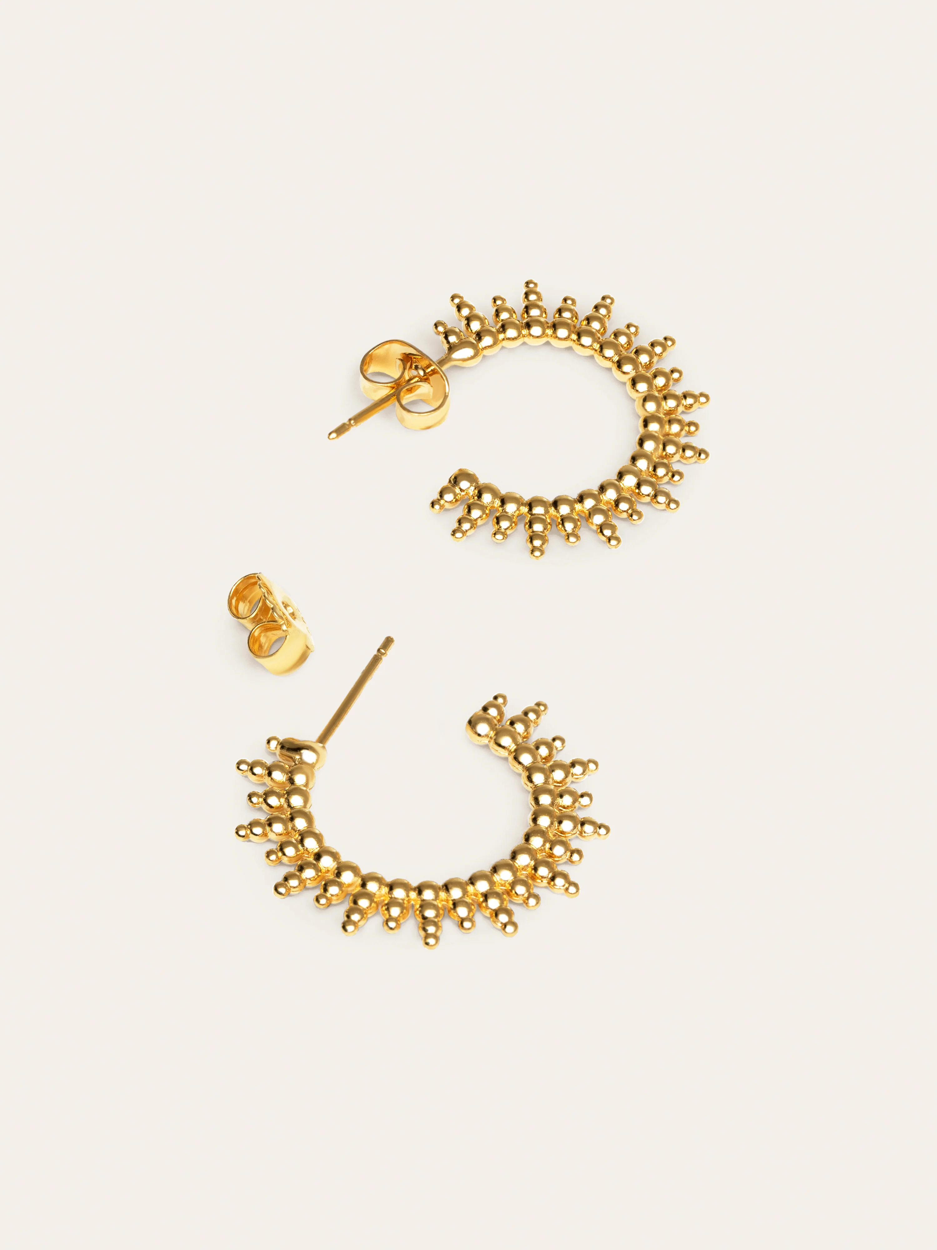 Pendientes Pebbles Sun Baño Oro - Image 3
