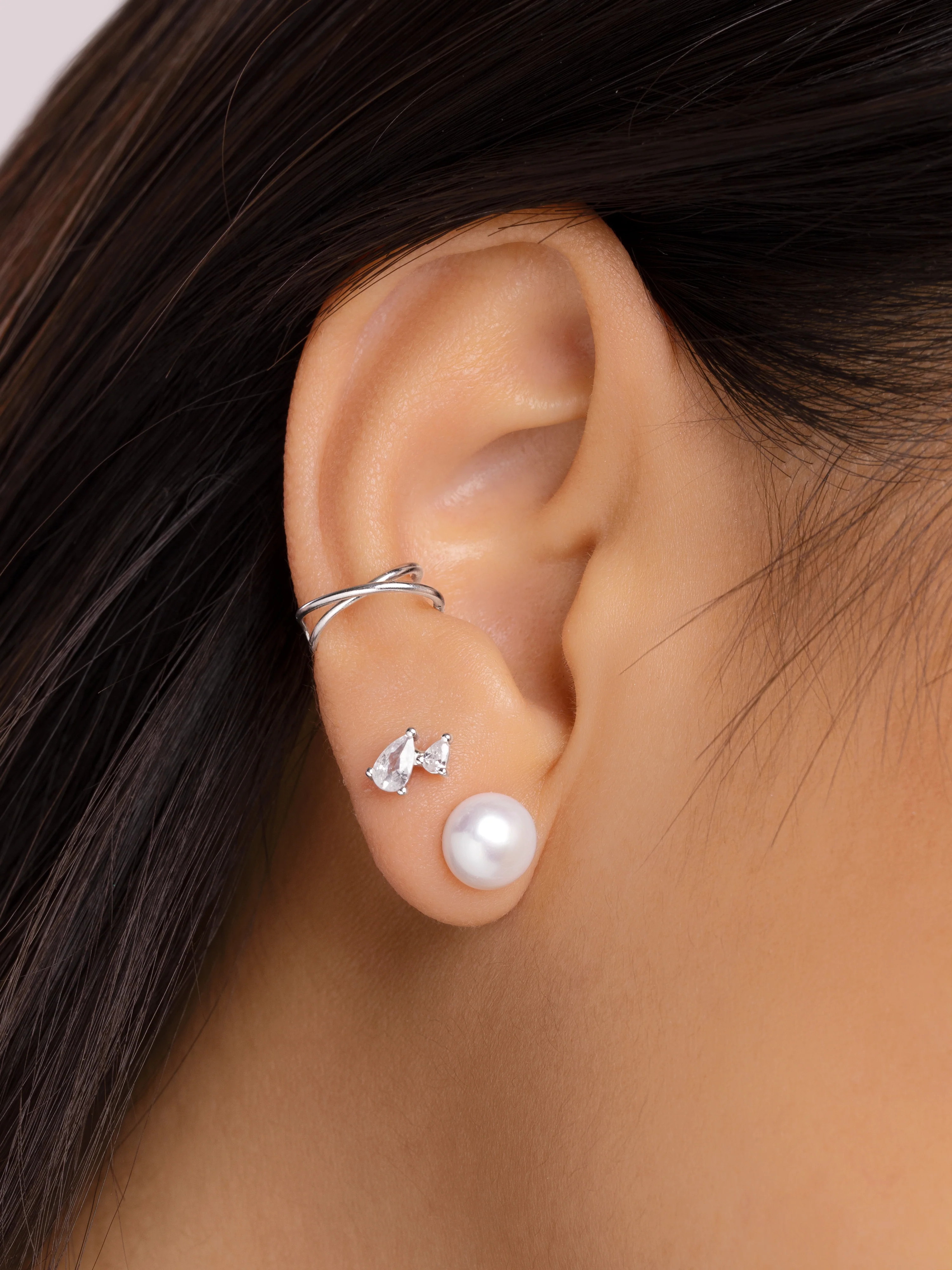 Pendientes Single Pearl Plata - Image 4