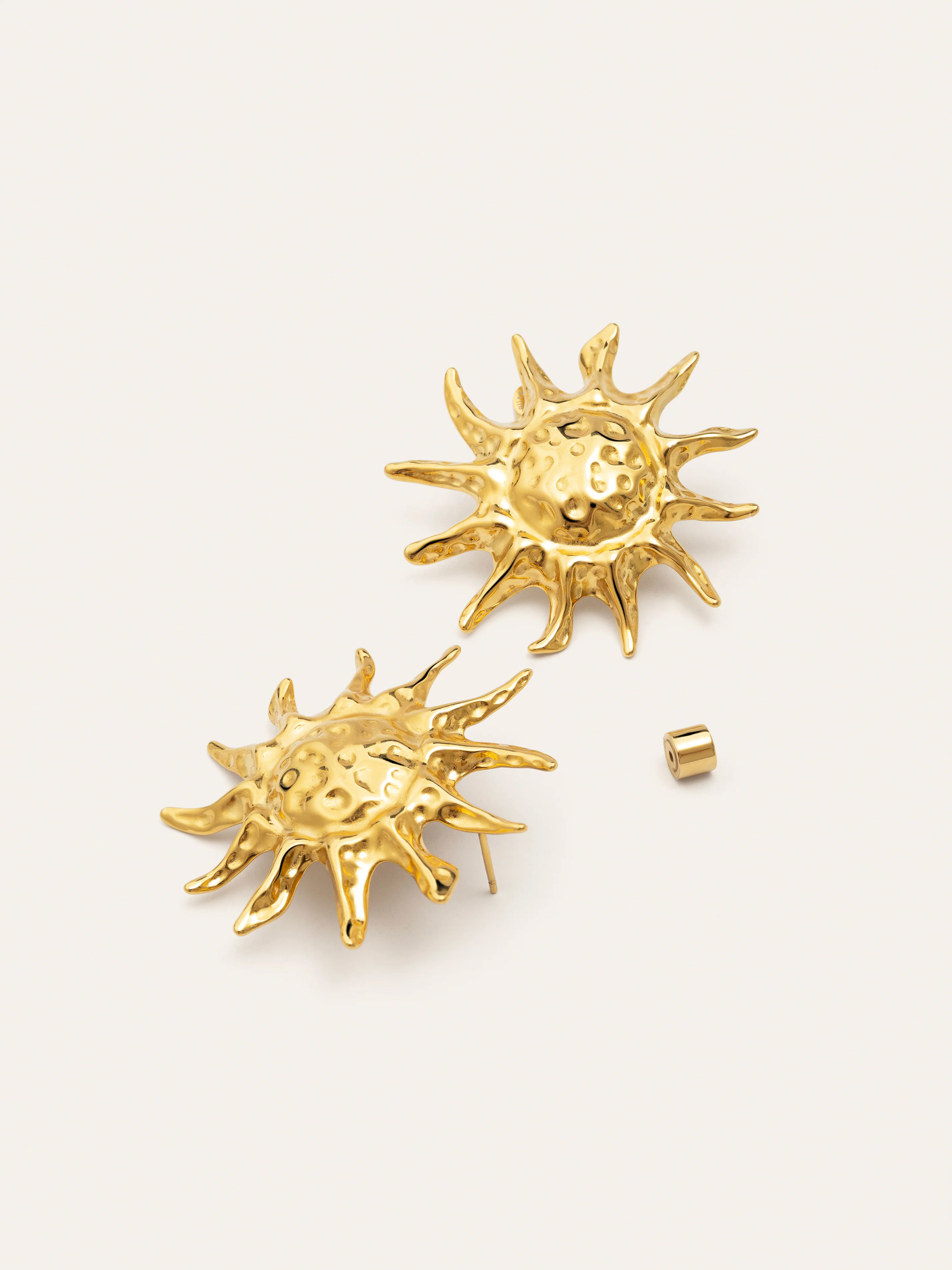 Pendientes Sun Light Acero Baño Oro - Image 6