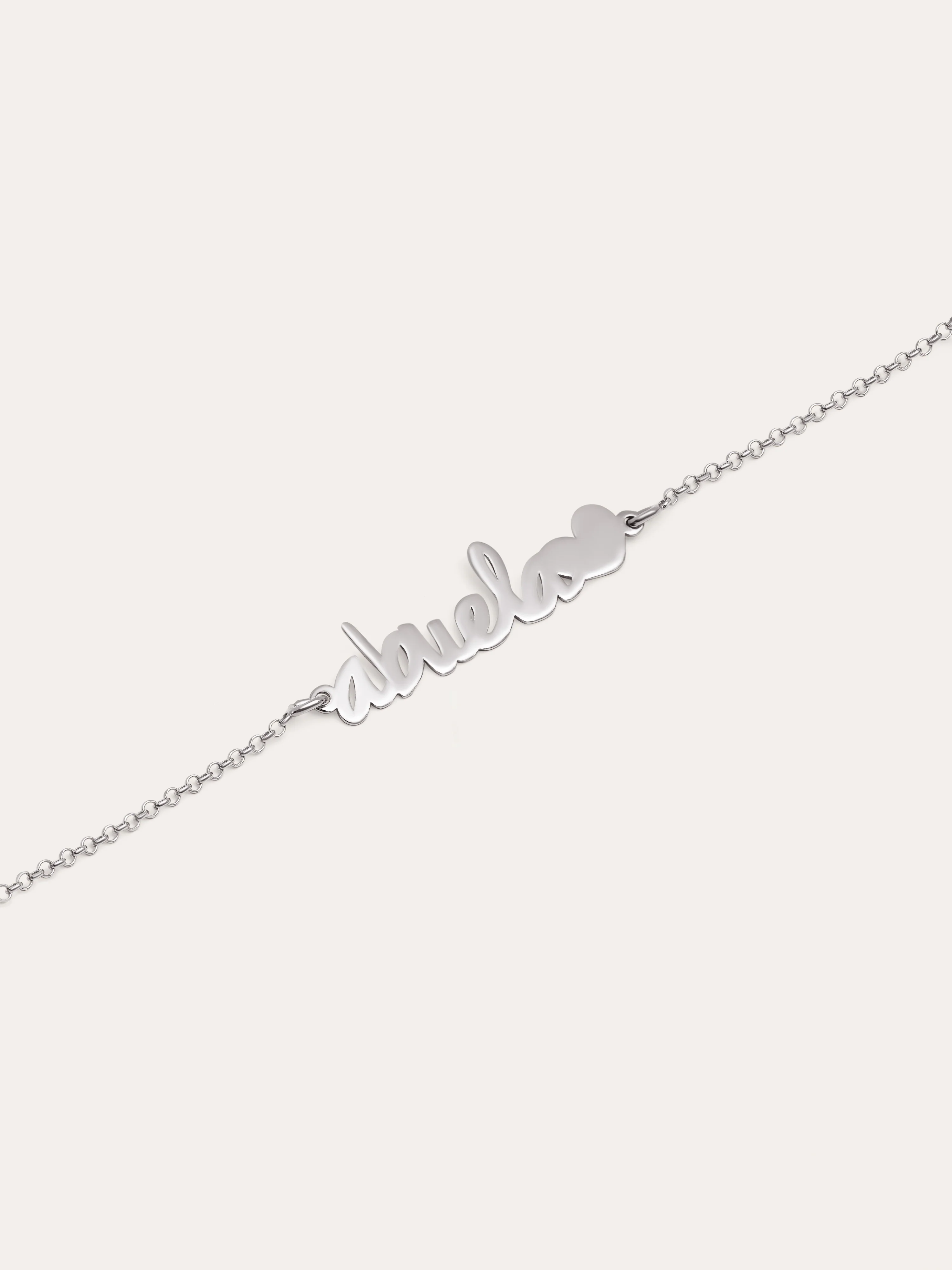 Pulsera Abuela Heart Plata - Image 3