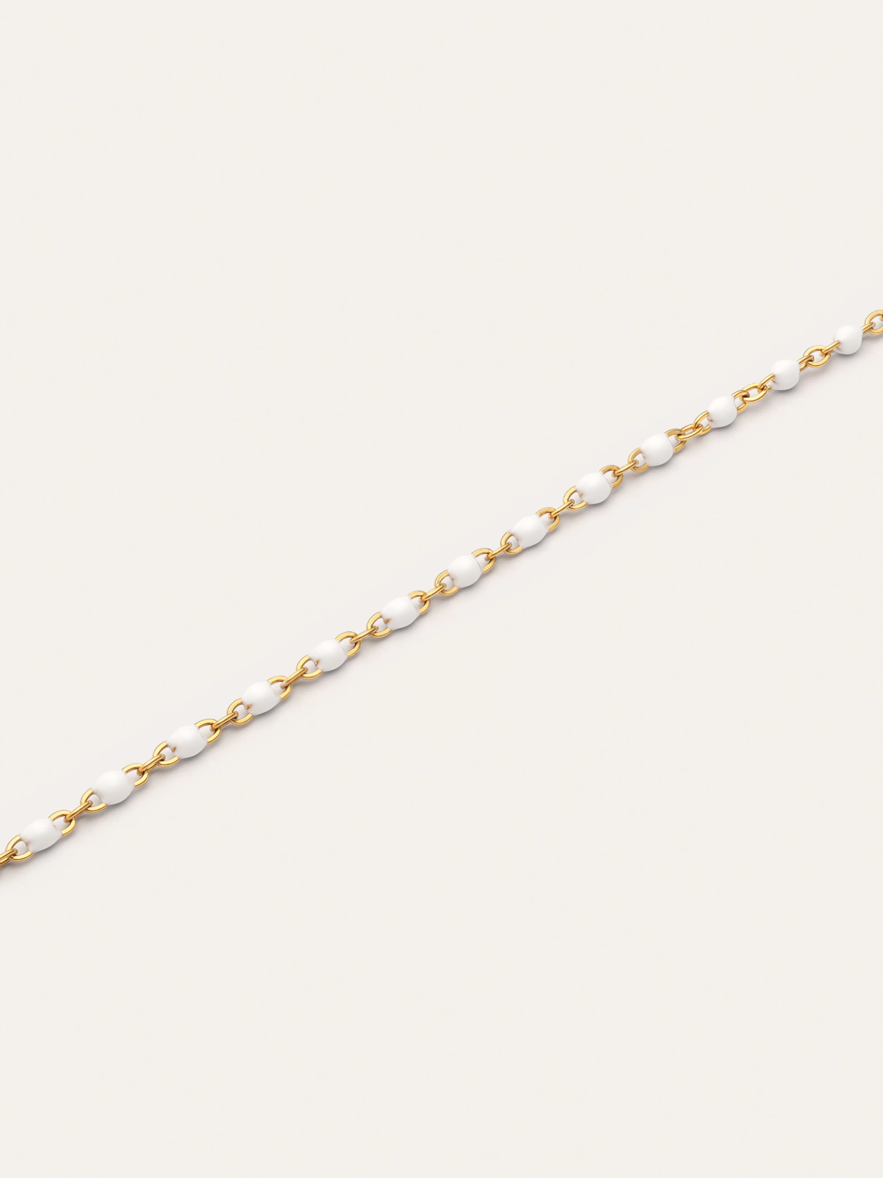 Pulsera Dots Enamel Blanco Acero Baño Oro - Image 3