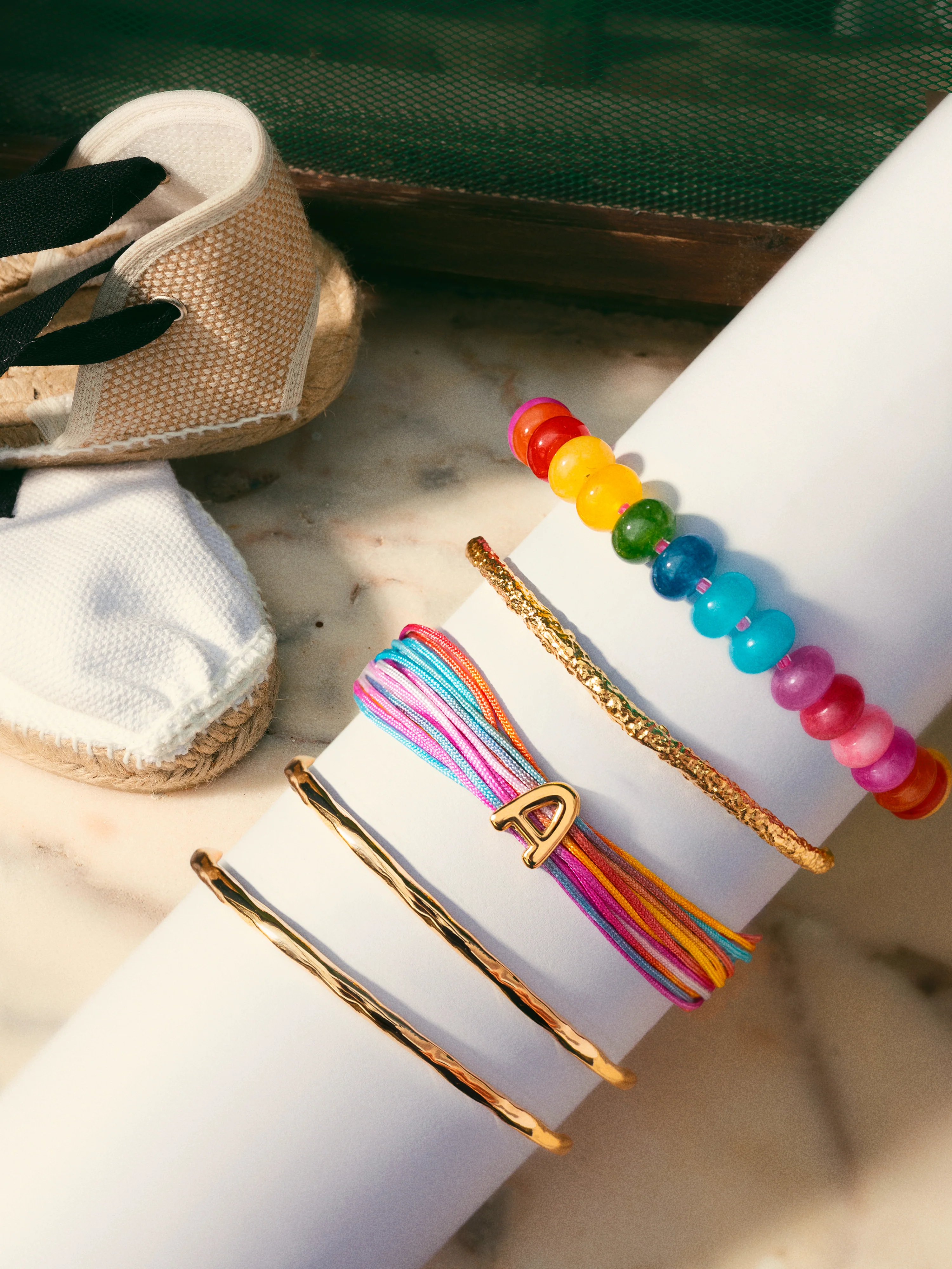 Pulsera Personalizada Color Rainbow Acero Baño Oro - Image 5
