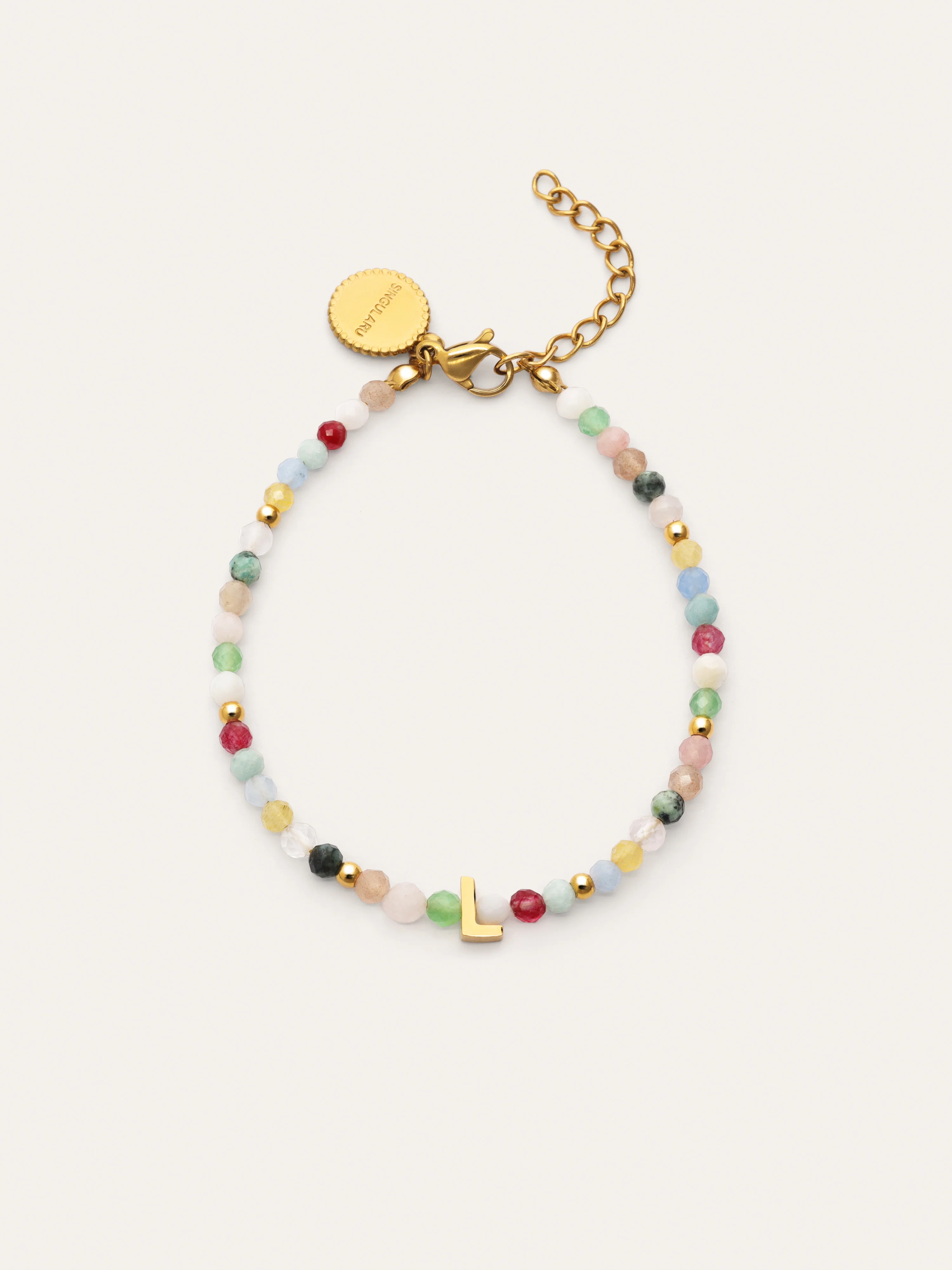 Pulsera Personalizada Letter Altea Color Acero Baño Oro - Image 12