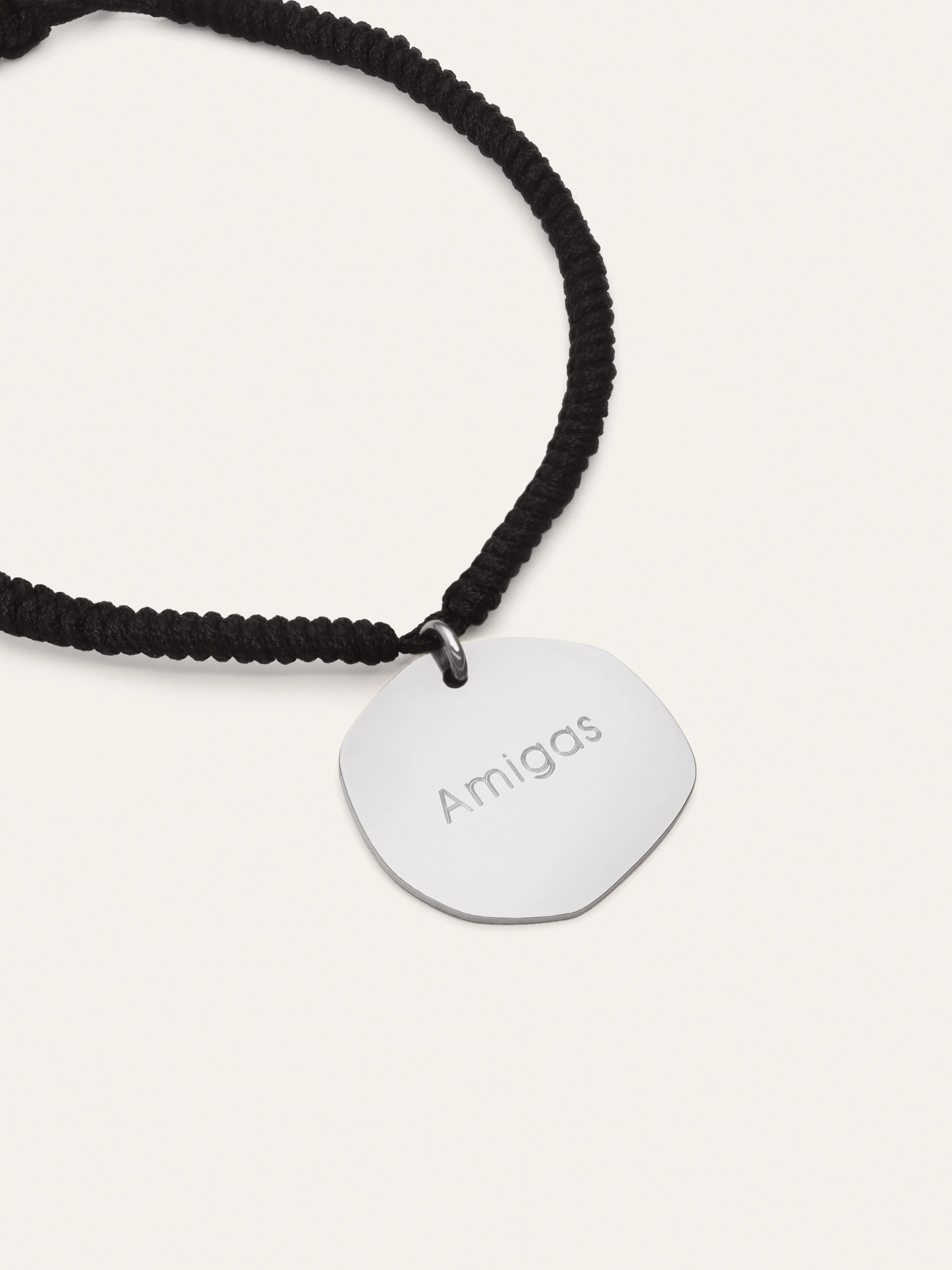 Pulsera Personalizada Medallón Organic Negro Acero - Image 3
