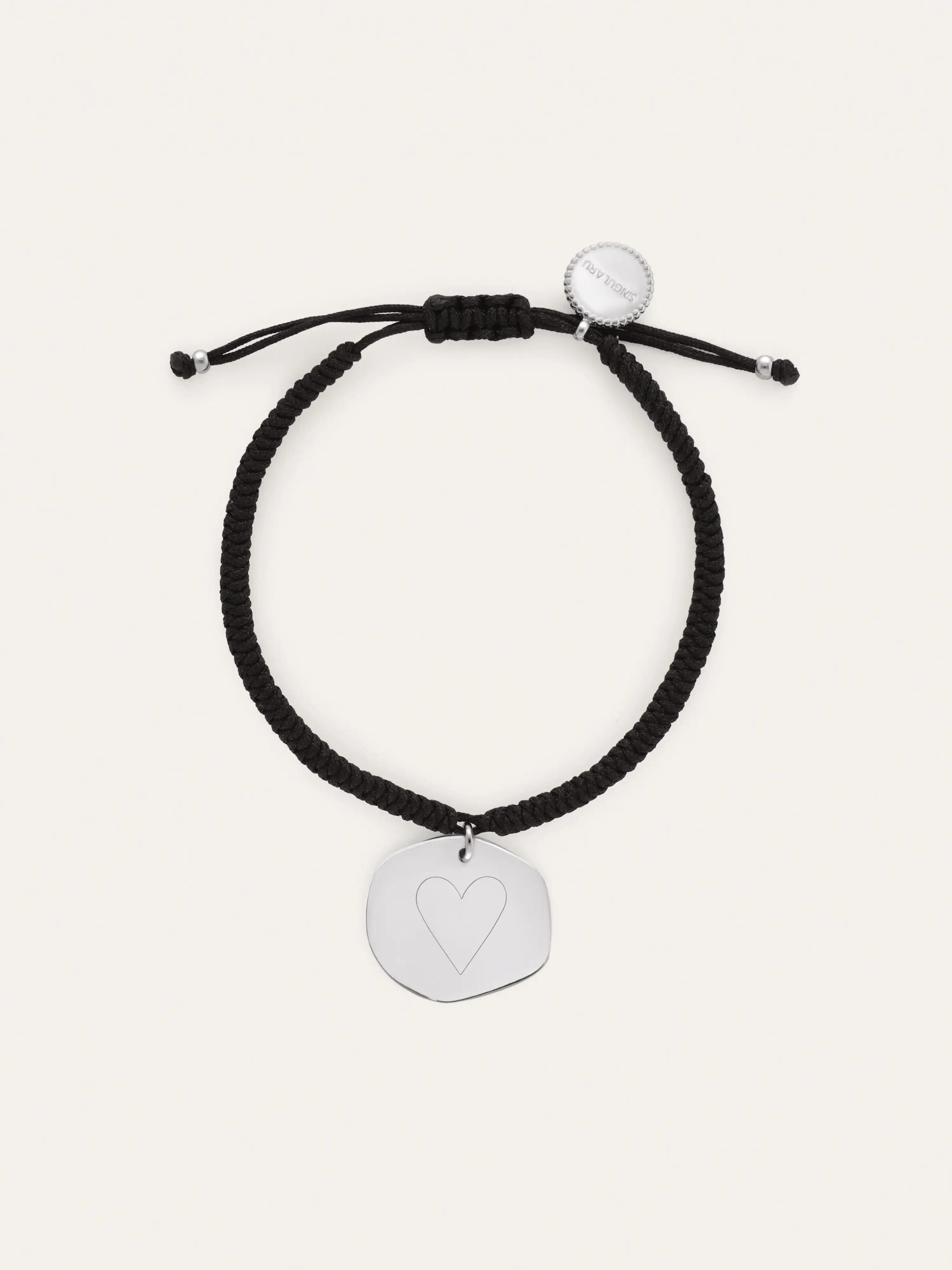 Pulsera Personalizada Medallón Organic Negro Acero - Image 5