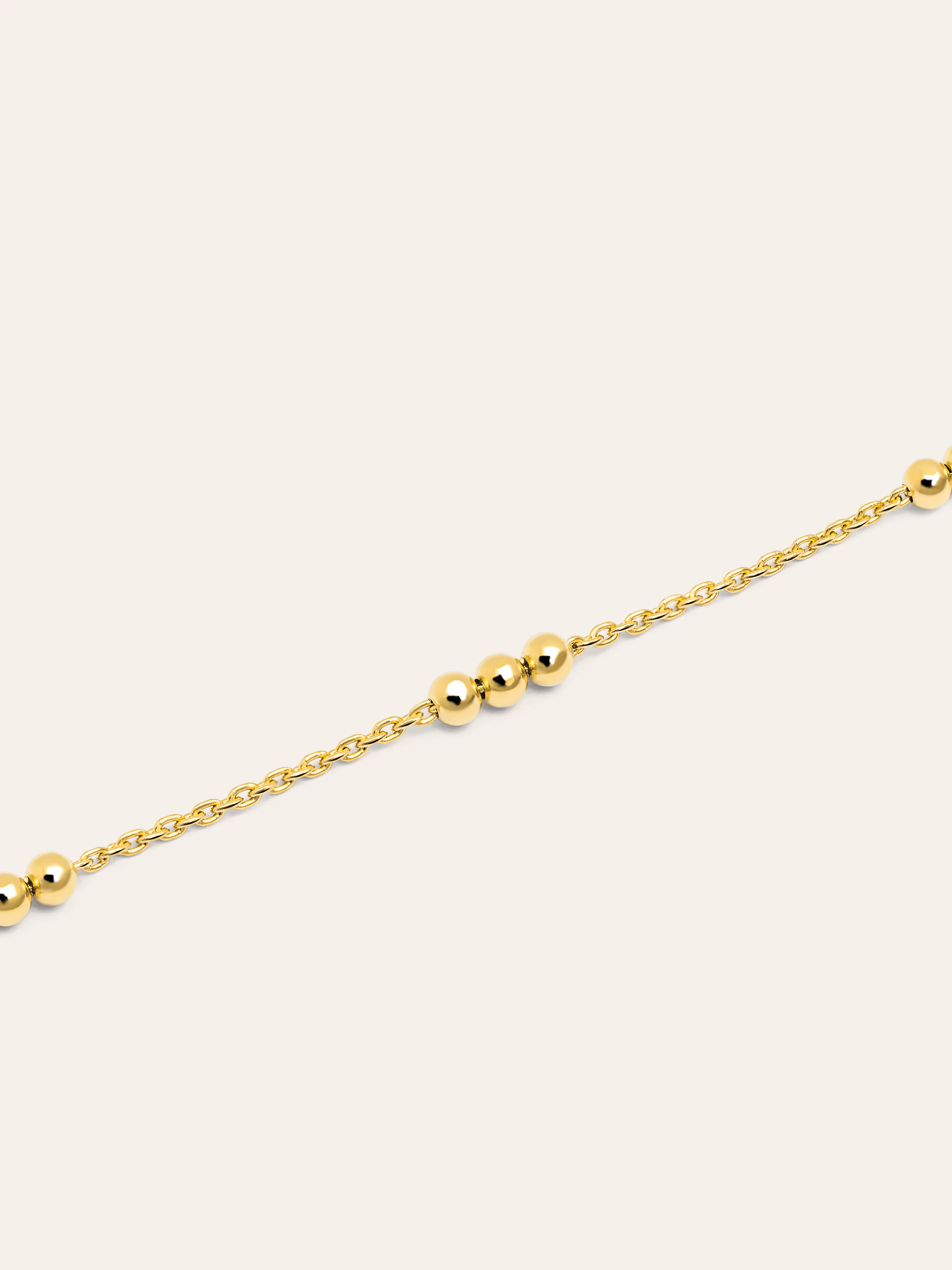 Pulsera Triple Dots Plata Baño Oro - Image 3